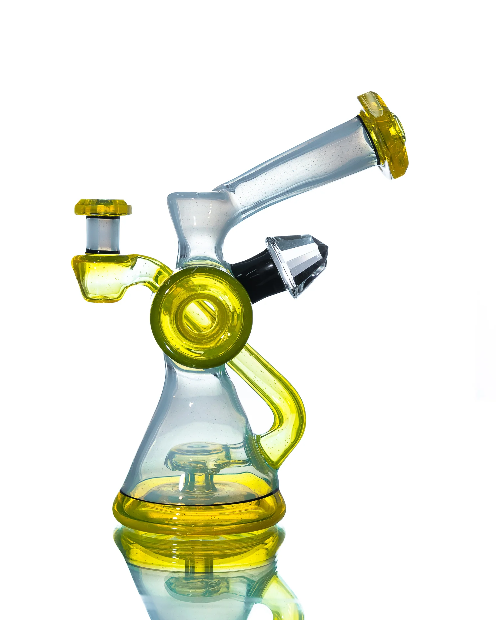Bowman Glass - Bubble Dumper - Light Blue & Yellow - Image 2
