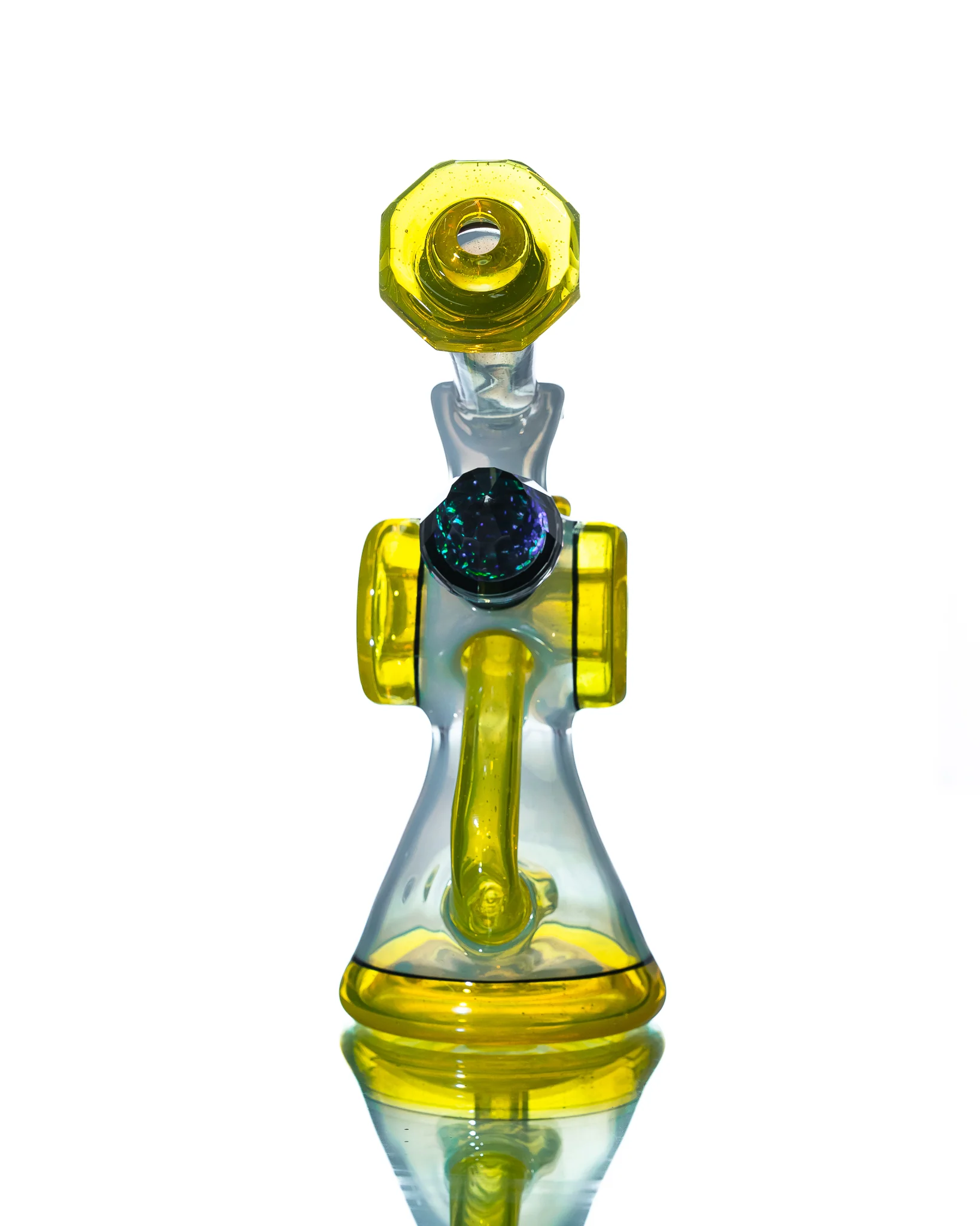 Bowman Glass - Bubble Dumper - Light Blue & Yellow - Image 3
