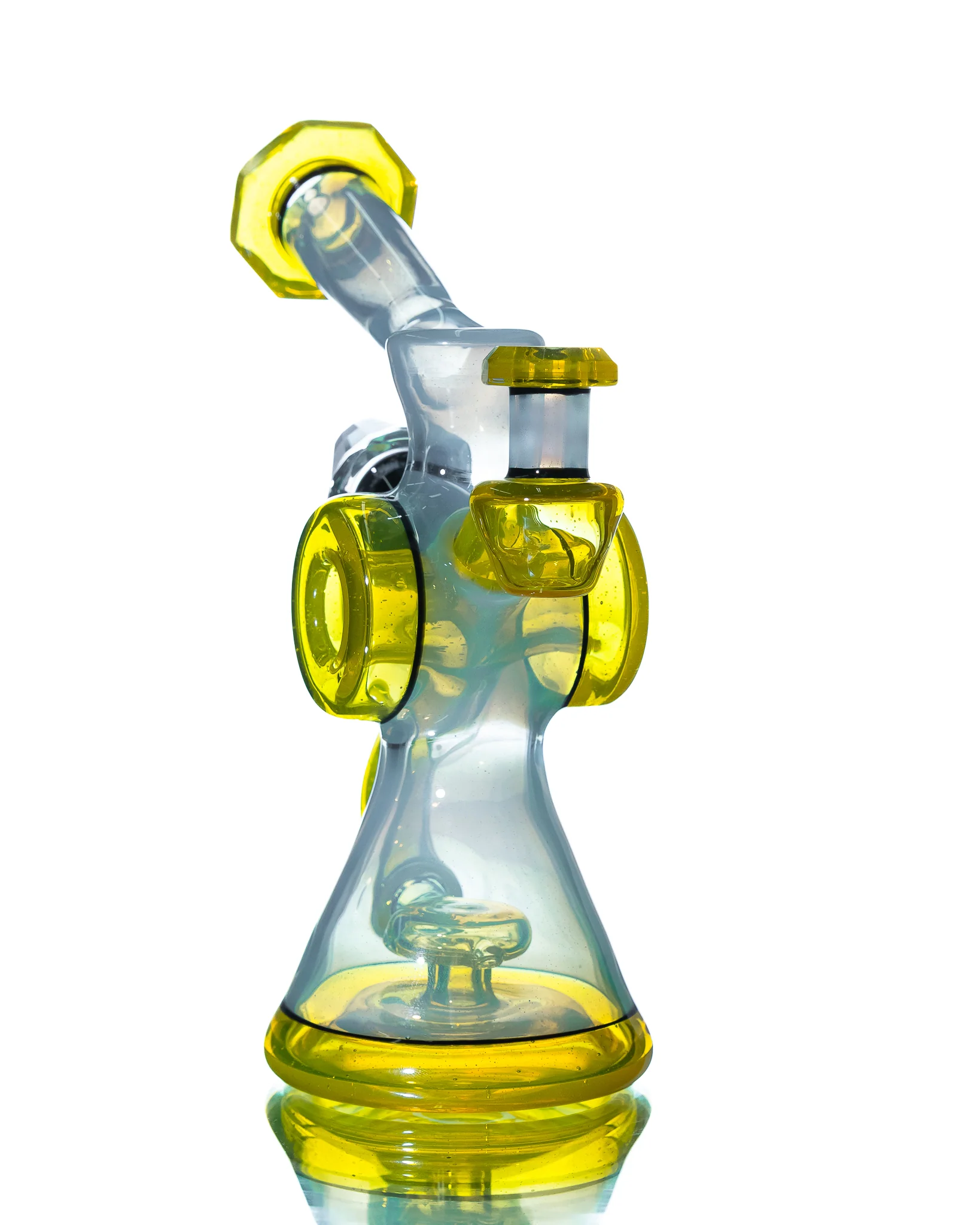 Bowman Glass - Bubble Dumper - Light Blue & Yellow - Image 4