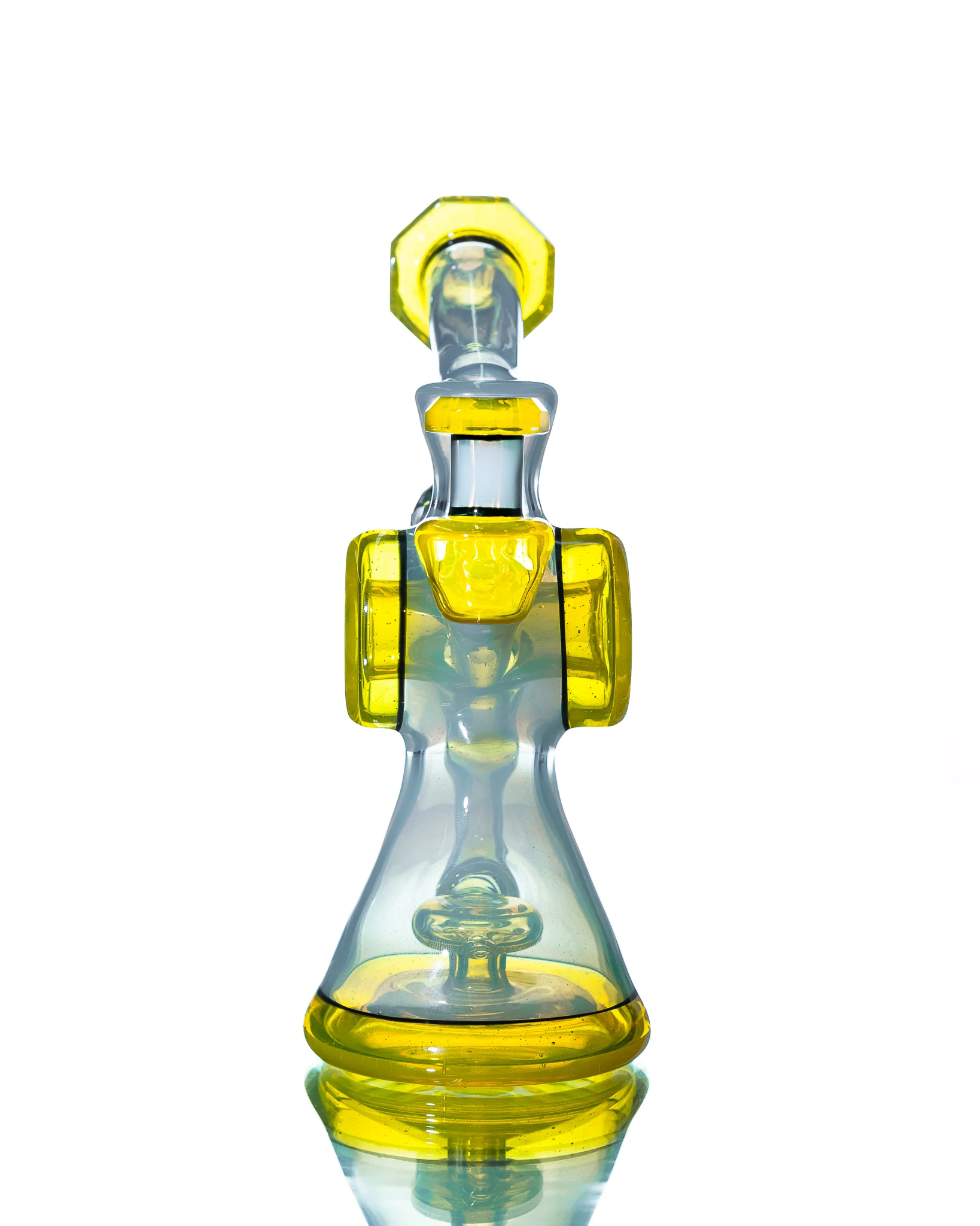 Bowman Glass - Bubble Dumper - Light Blue & Yellow - Image 5