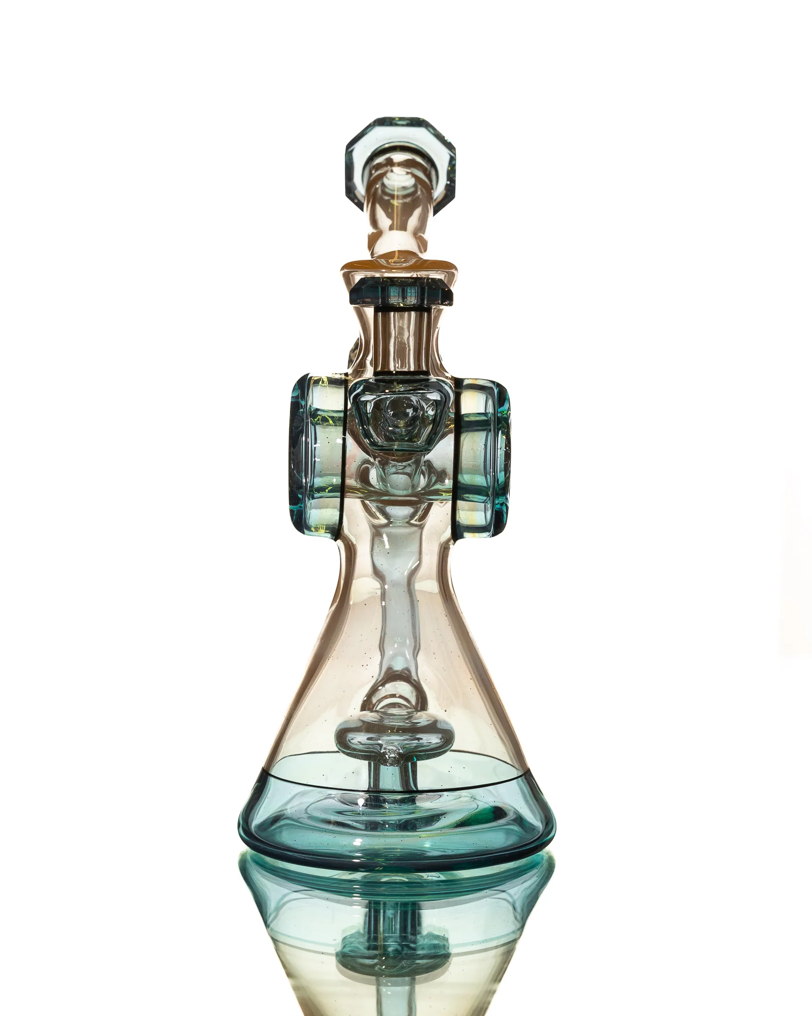 Bowman Glass - Bubble Dumper - Tan & Blue - Image 6