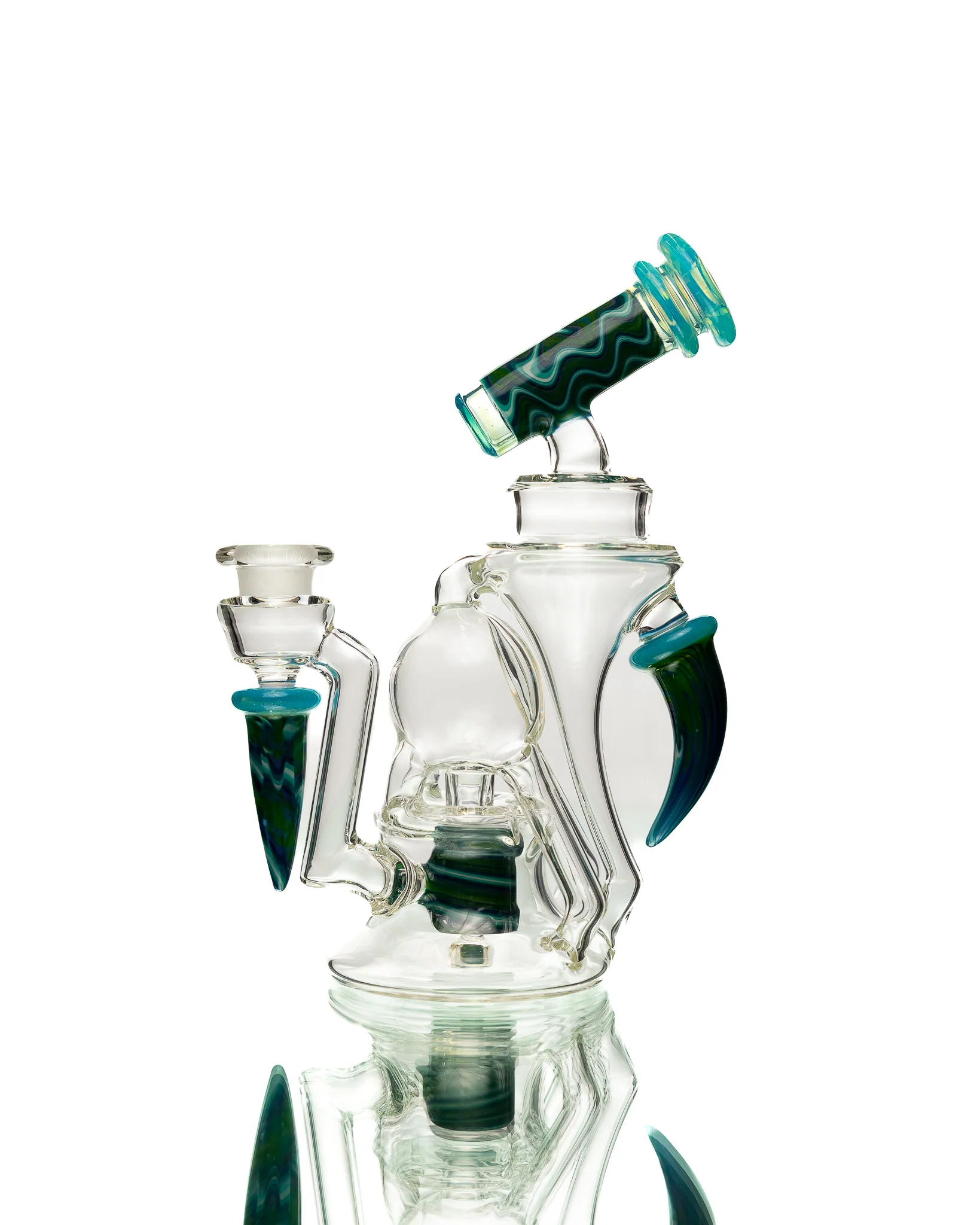 Aaron B - Horn Recycler - Clear, Green & Blue - Image 4
