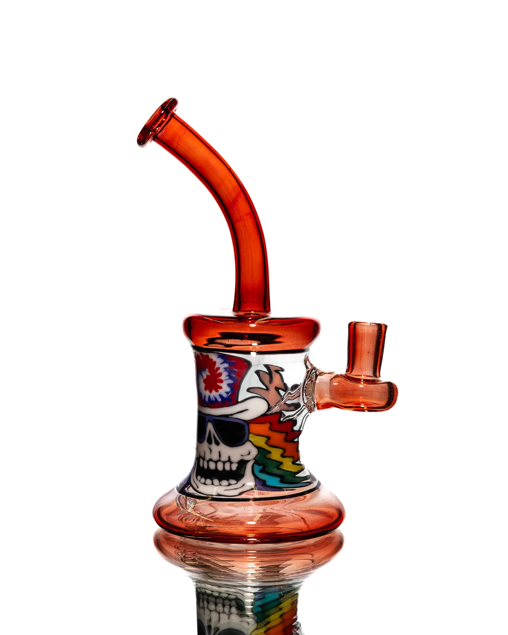 Windstar Glass - Bent Jammer - Rainbow Skull - Image 3