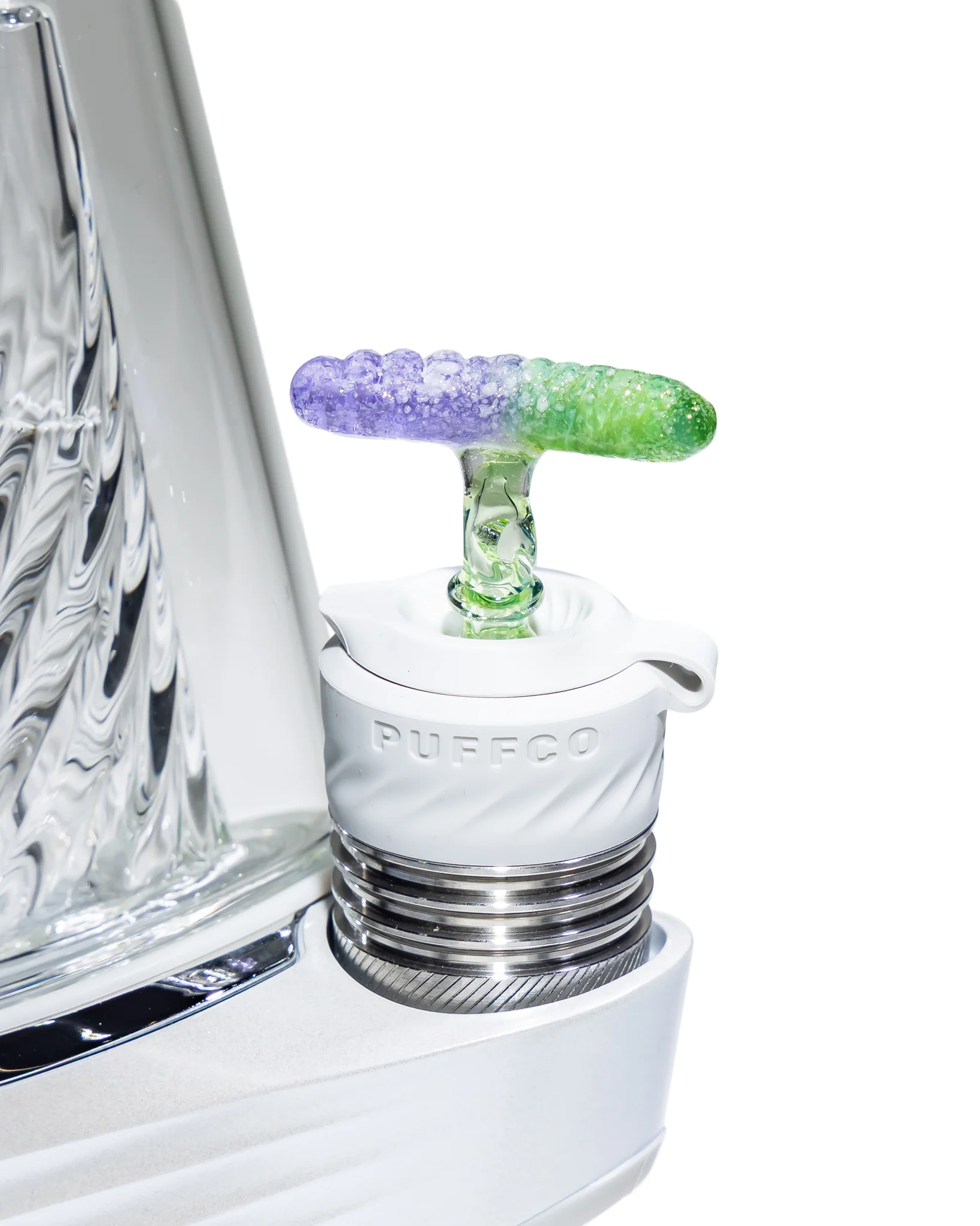 Emperial Glass - Sour Worm 3DXL Joystick Cap - Handmix Purple & Lime - Image 2