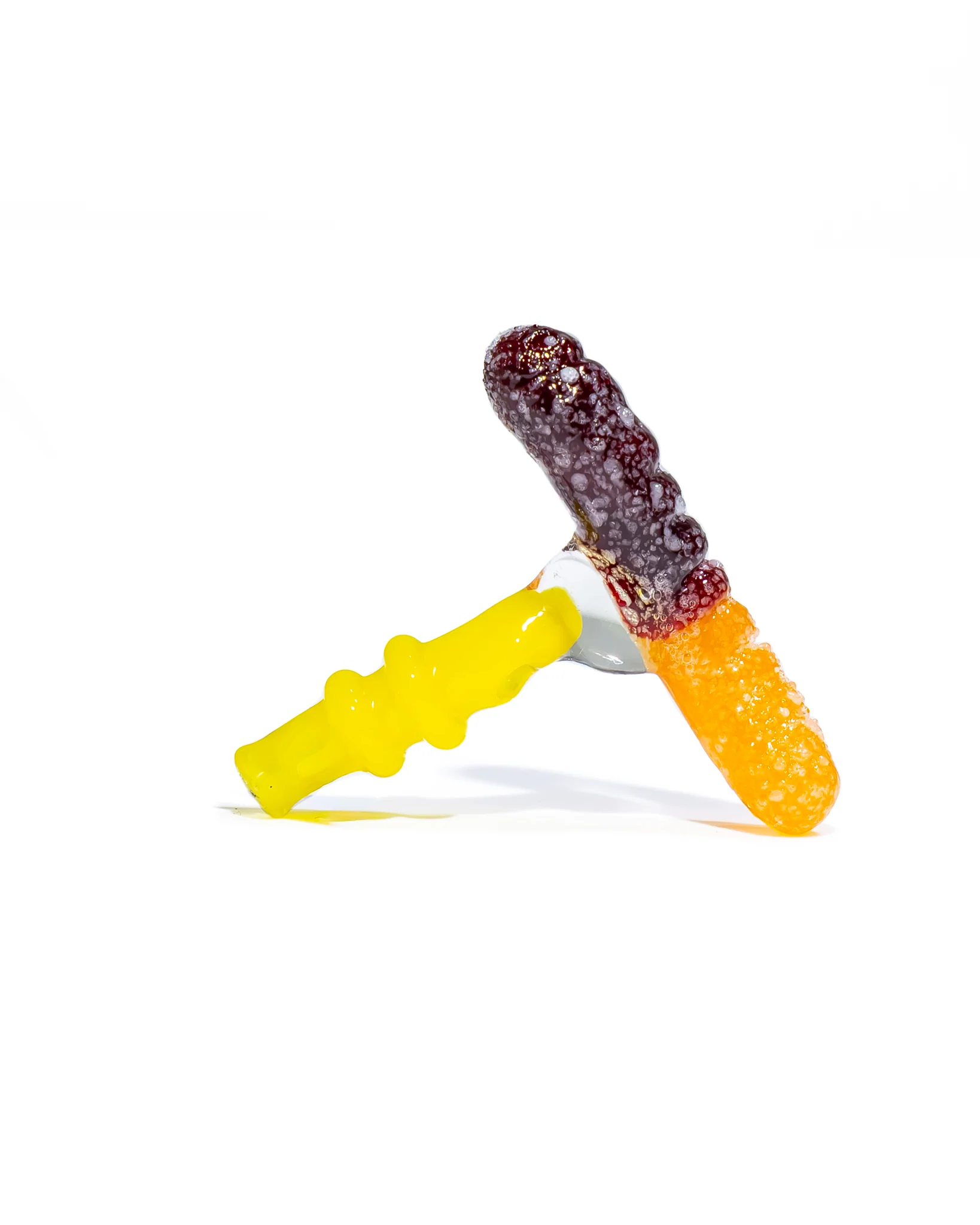 Emperial Glass - Sour Worm 3DXL Joystick Cap - Cad Yellow, Pomegranate & Orange