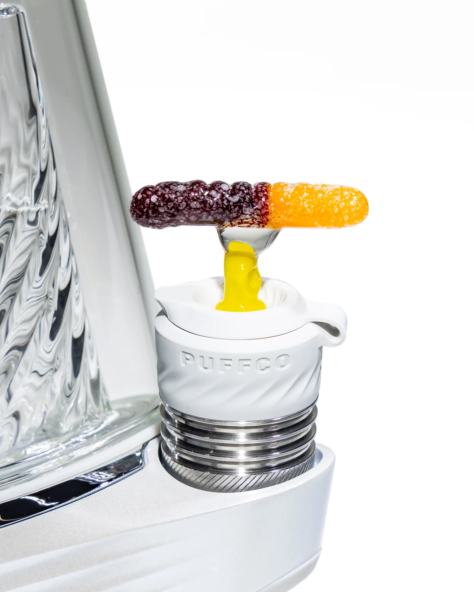Emperial Glass - Sour Worm 3DXL Joystick Cap - Cad Yellow, Pomegranate & Orange - Image 2