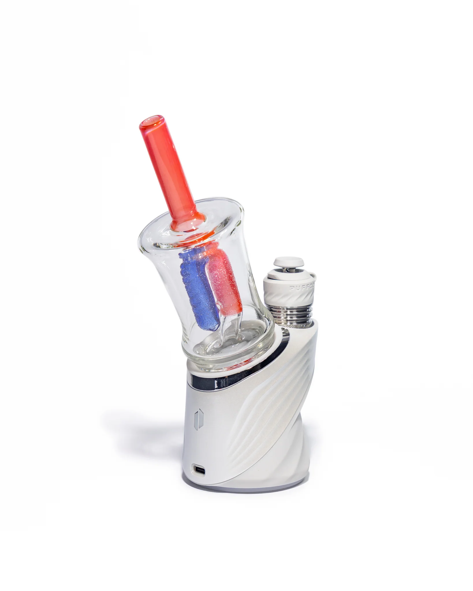 Emperial Glass - Sour Worm Cup Puffco Attachment - Cad Red & Cobalt Blue - Image 6