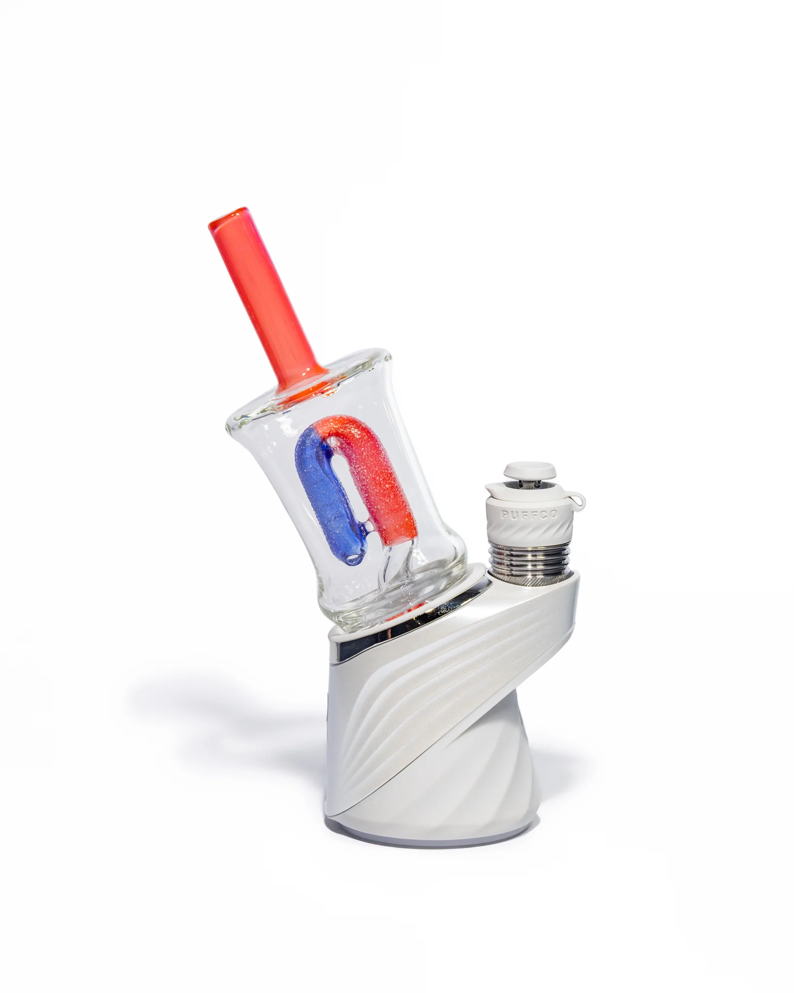 Emperial Glass - Sour Worm Cup Puffco Attachment - Cad Red & Cobalt Blue - Image 7