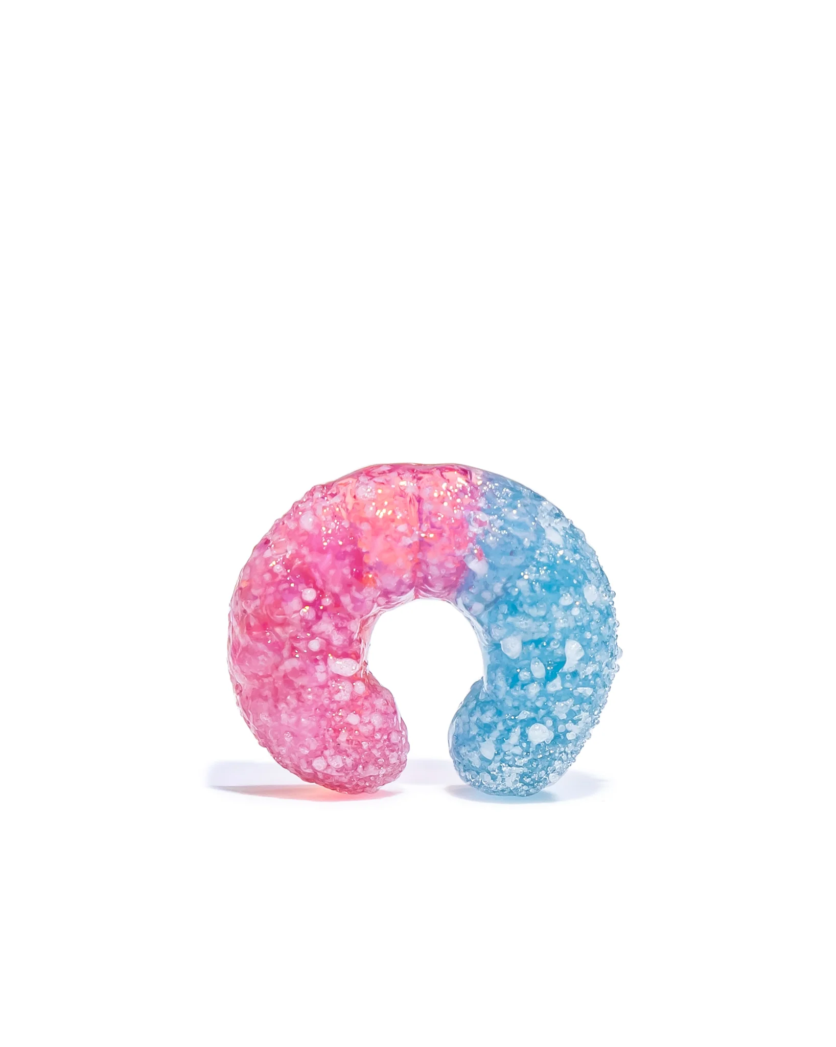 Emperial Glass - Sour Worm Marble Stand - Handmix Pink & Handmix Blue