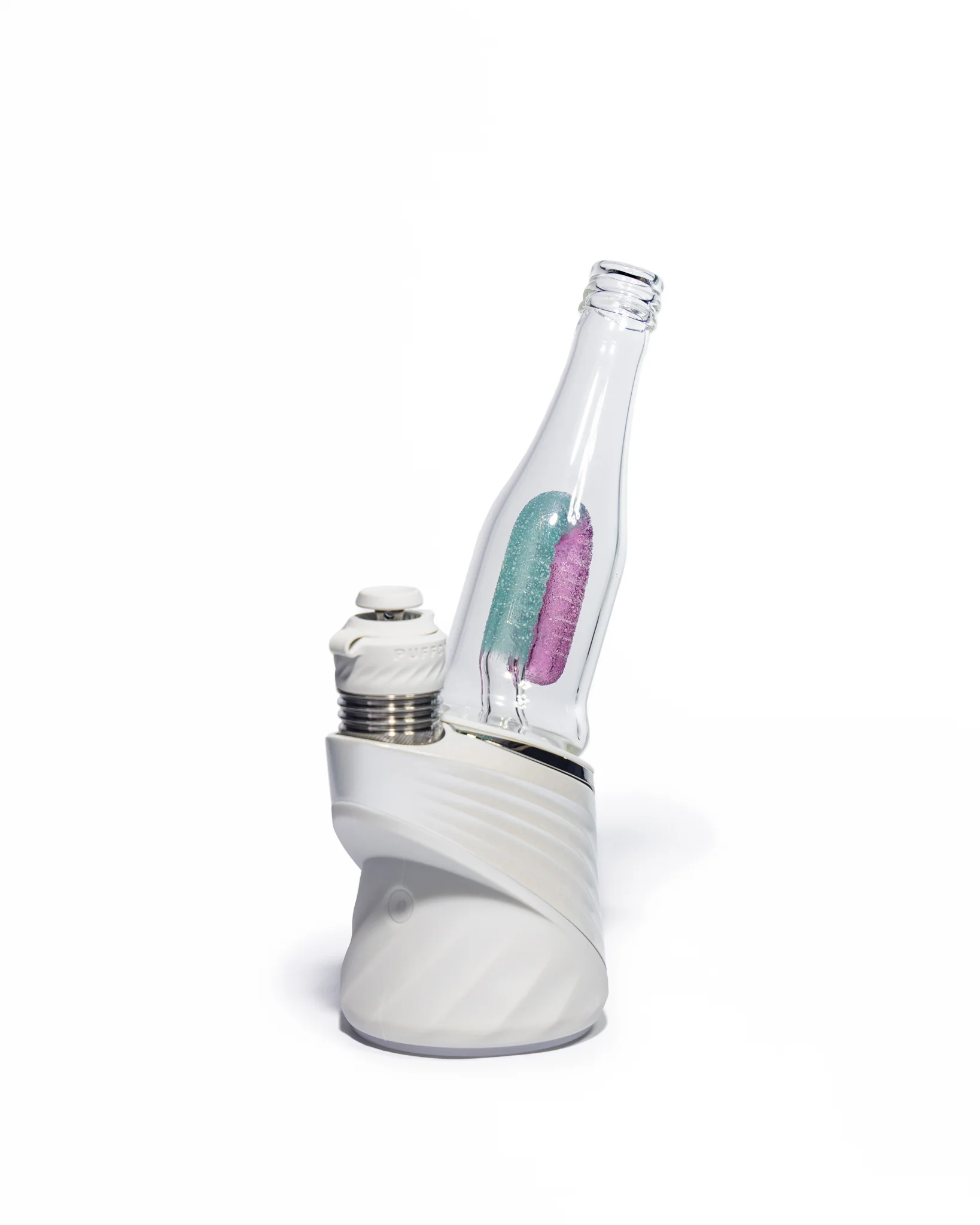 Emperial Glass - Sour Worm Bottle Puffco Attachment - Royal Jelly & Aqua - Image 10