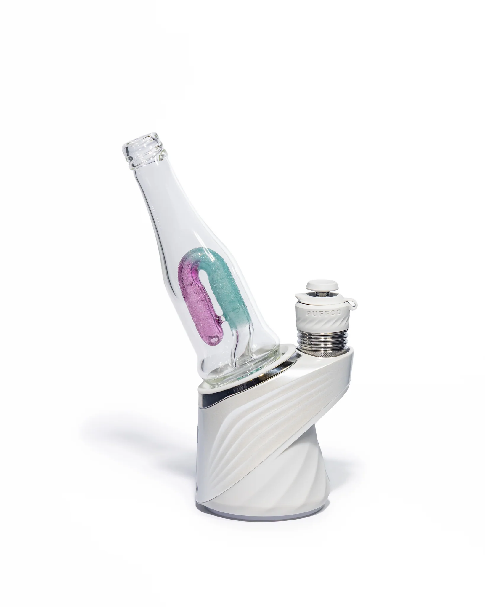 Emperial Glass - Sour Worm Bottle Puffco Attachment - Royal Jelly & Aqua - Image 7