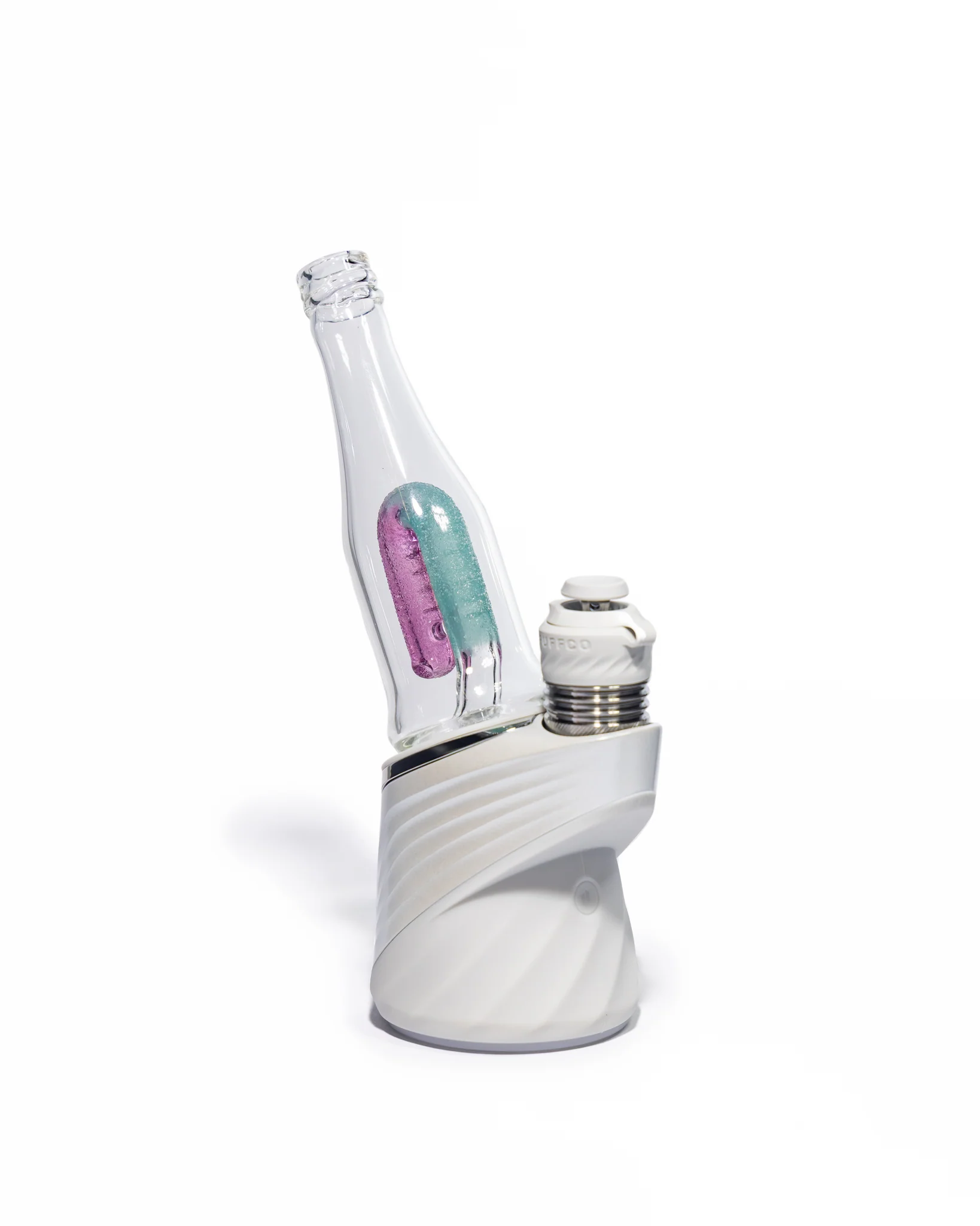 Emperial Glass - Sour Worm Bottle Puffco Attachment - Royal Jelly & Aqua - Image 8