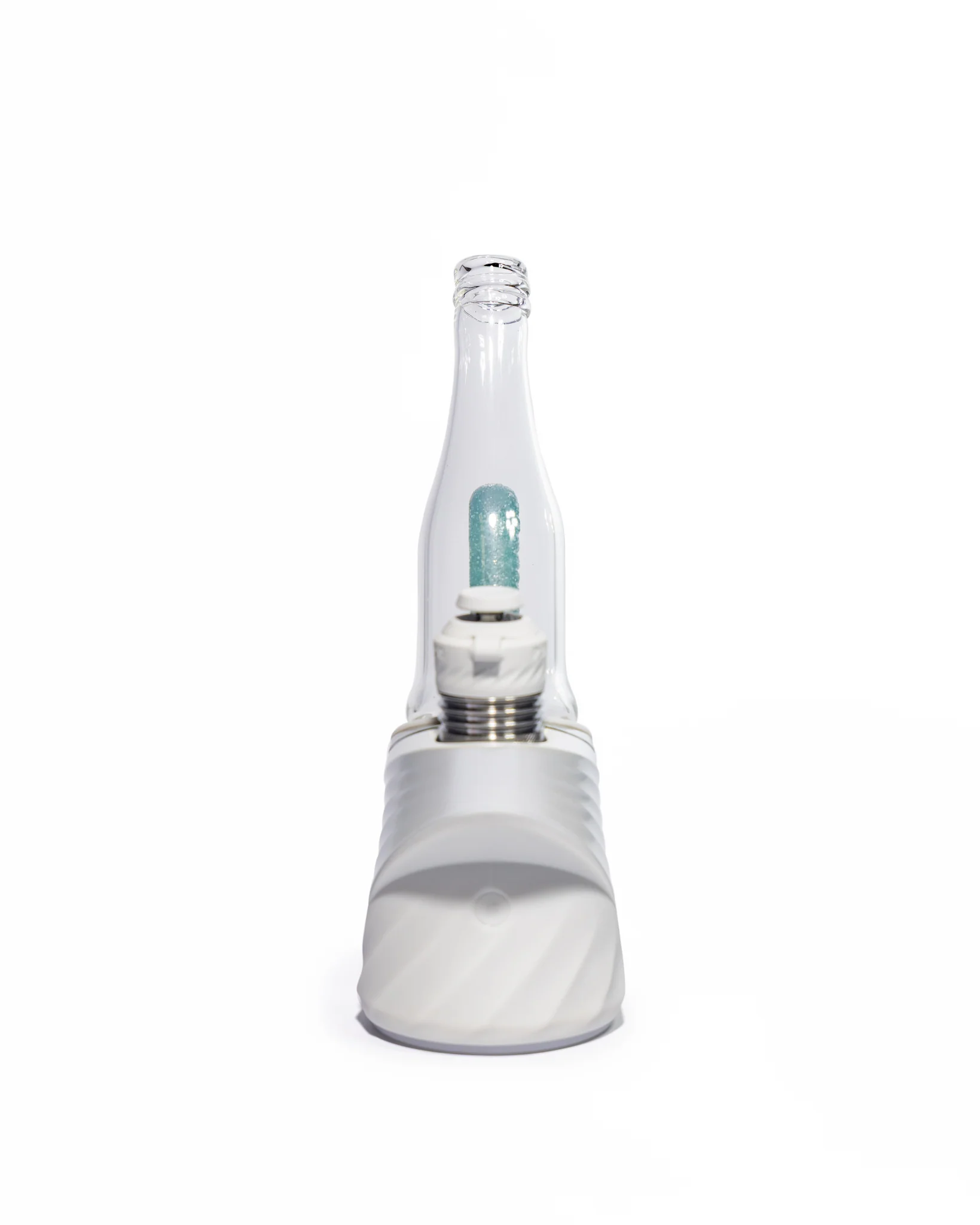 Emperial Glass - Sour Worm Bottle Puffco Attachment - Royal Jelly & Aqua - Image 9