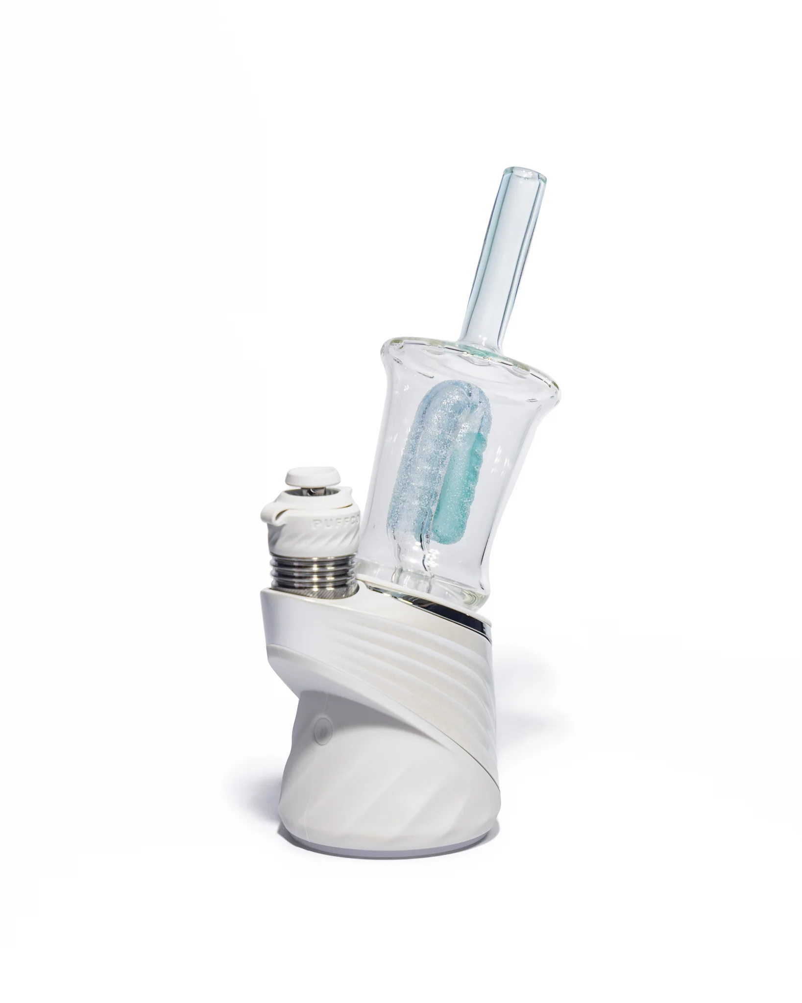 Emperial Glass - Sour Worm Cup Puffco Attachment - Handmix Blue & Aqua - Image 10