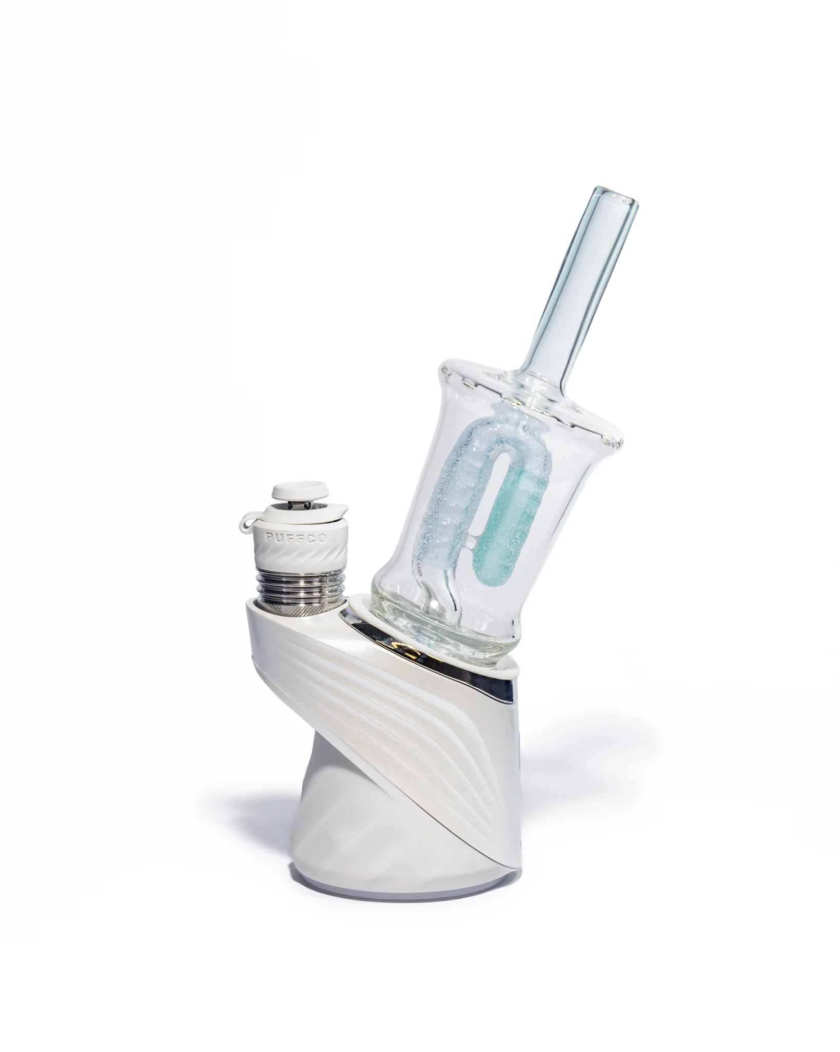 Emperial Glass - Sour Worm Cup Puffco Attachment - Handmix Blue & Aqua - Image 3