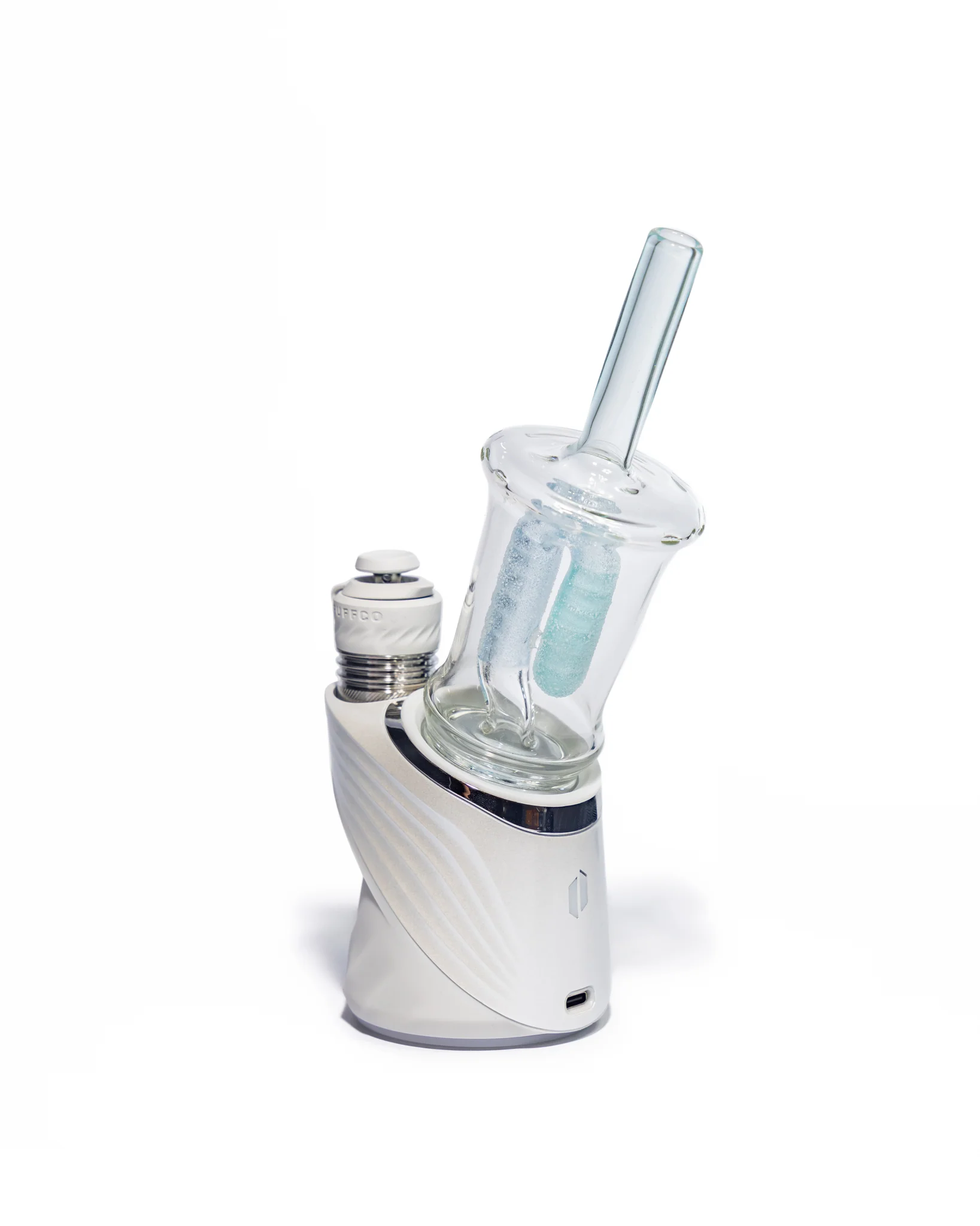 Emperial Glass - Sour Worm Cup Puffco Attachment - Handmix Blue & Aqua - Image 4