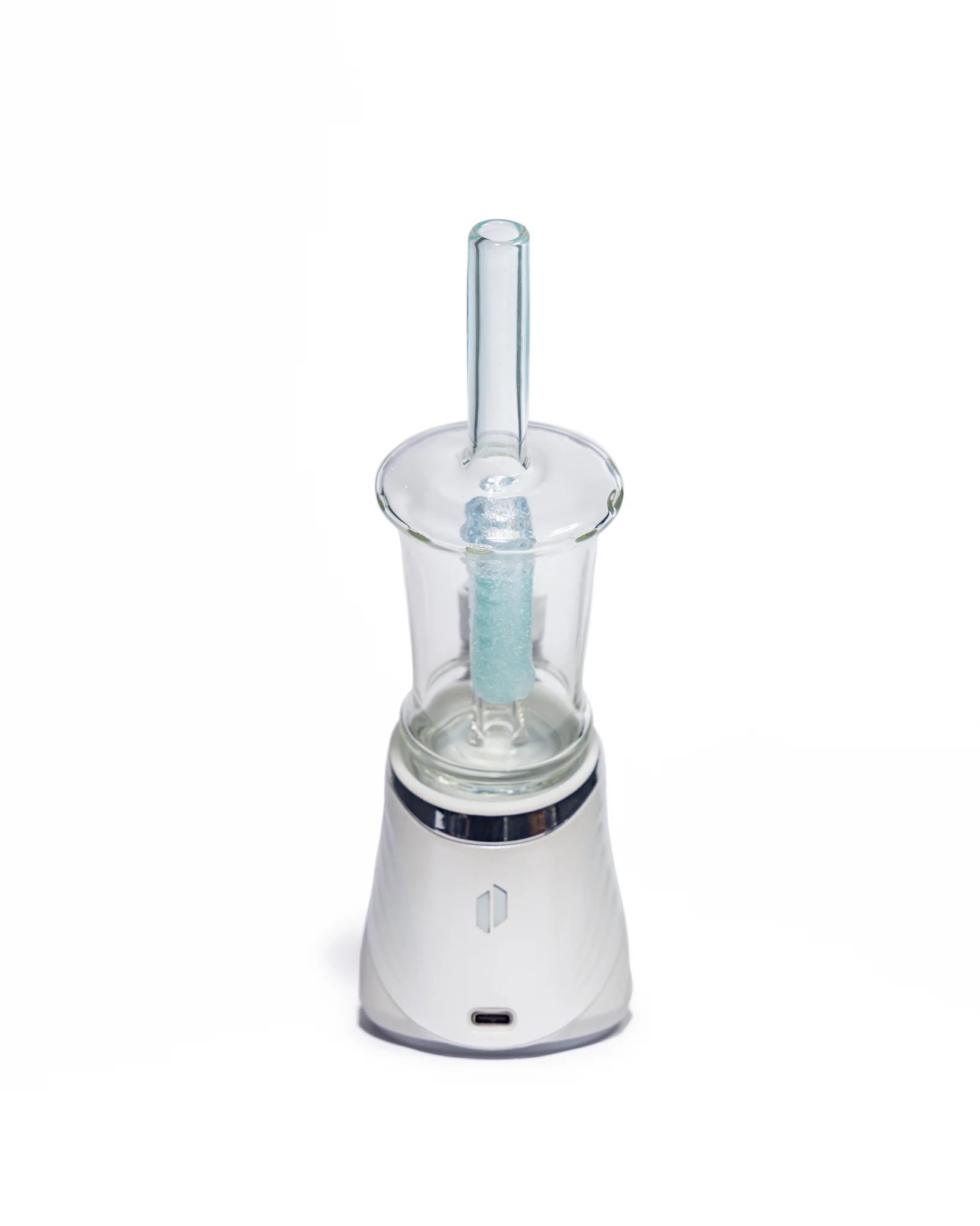 Emperial Glass - Sour Worm Cup Puffco Attachment - Handmix Blue & Aqua - Image 5