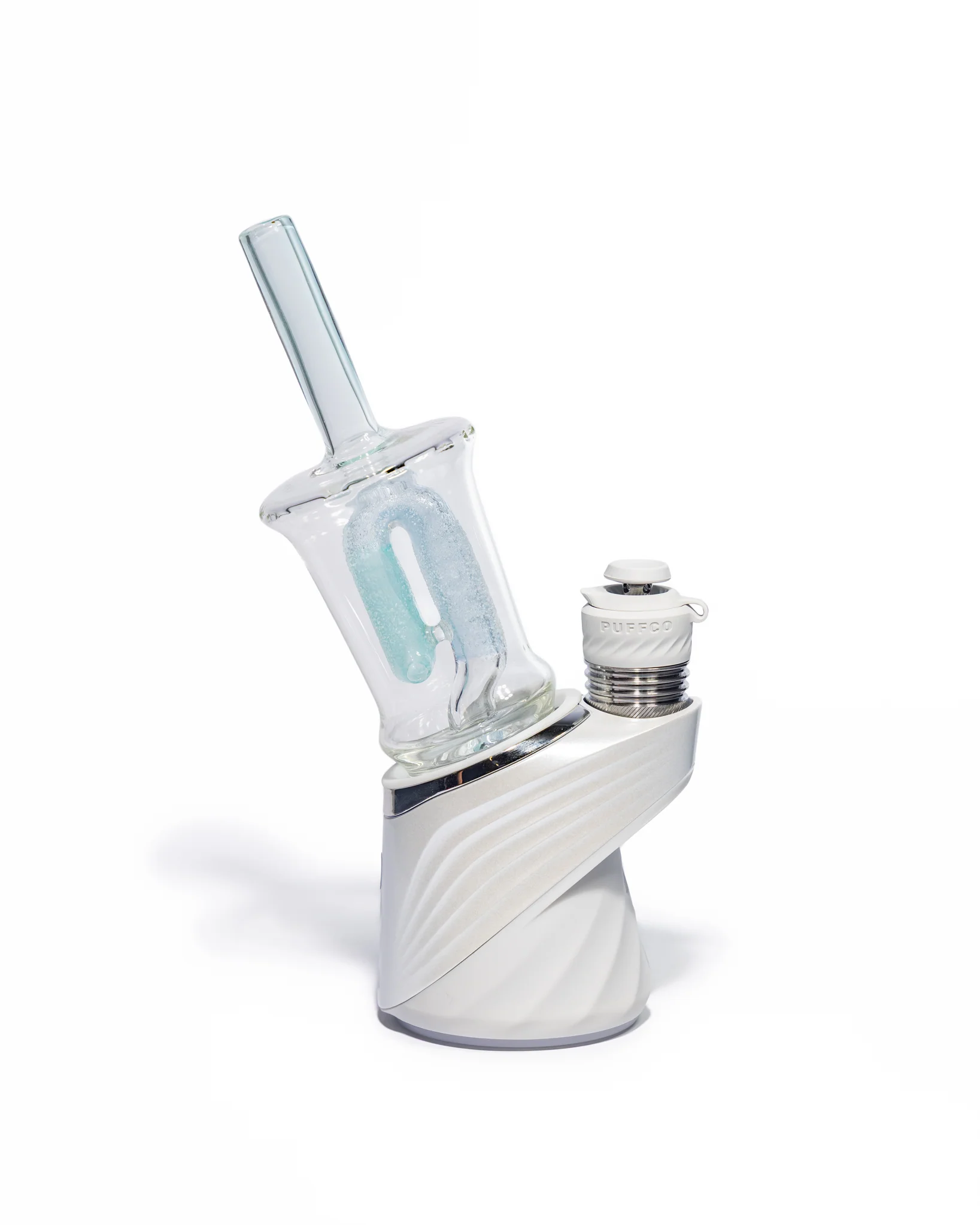 Emperial Glass - Sour Worm Cup Puffco Attachment - Handmix Blue & Aqua - Image 7