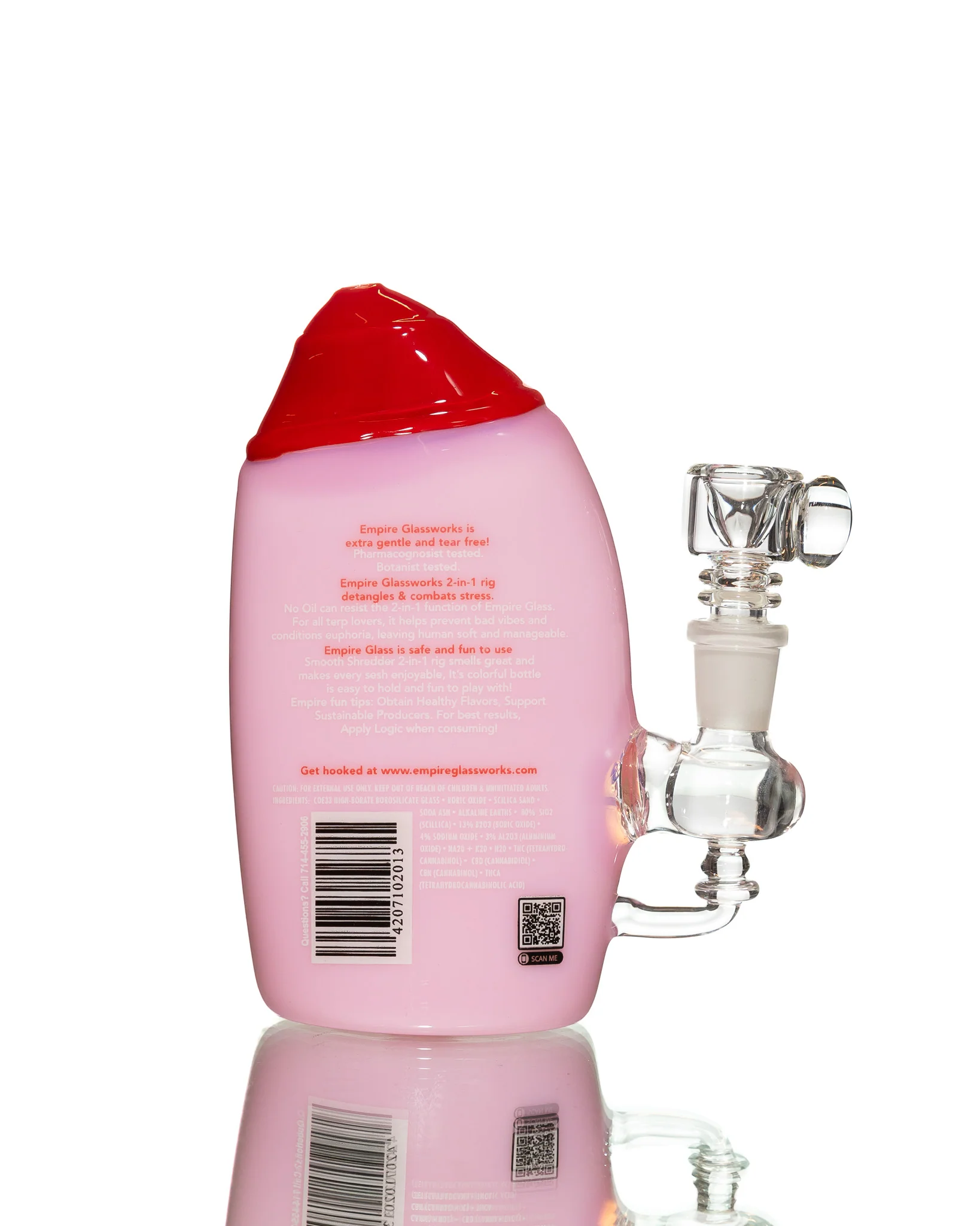 Empire Glassworks -  Mini Rig - Strawberry Cough Shampoo Bottle - Image 4