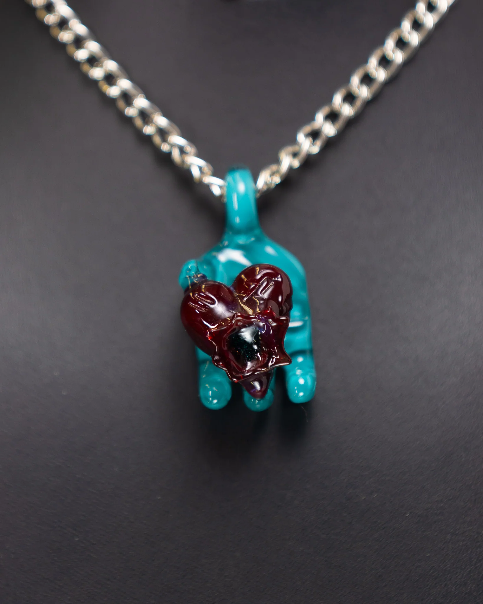 Goober Gabe - Exploded Heart in Hand Pendant - Image 2