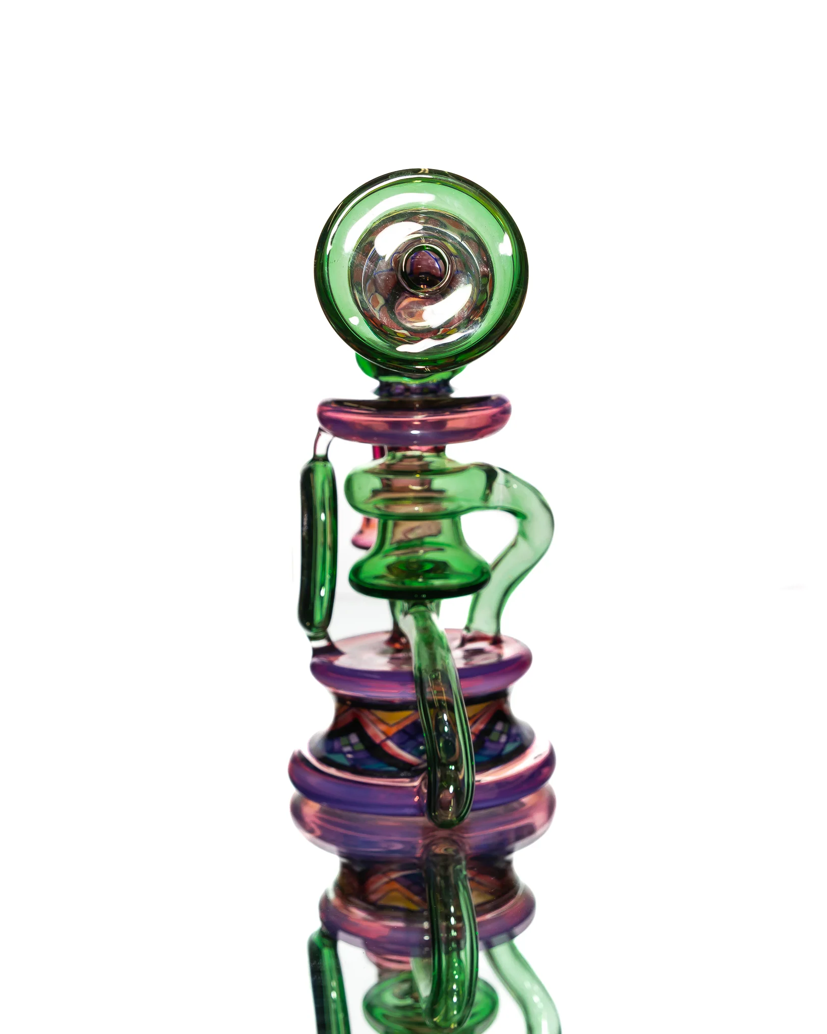 Freeek Glass- Single Uptake Terpcycler - Green & Purple - Image 3