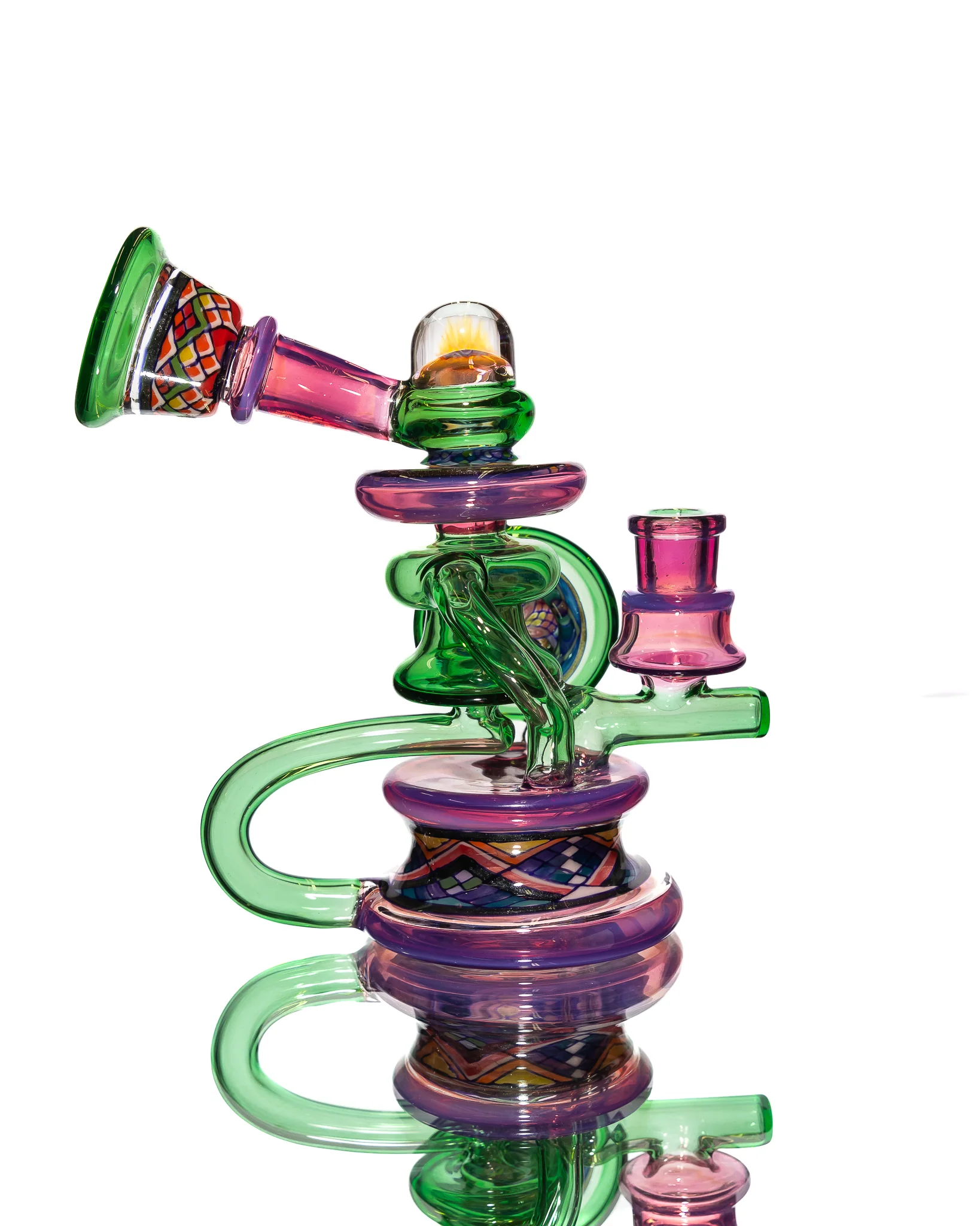 Freeek Glass- Single Uptake Terpcycler - Green & Purple - Image 4