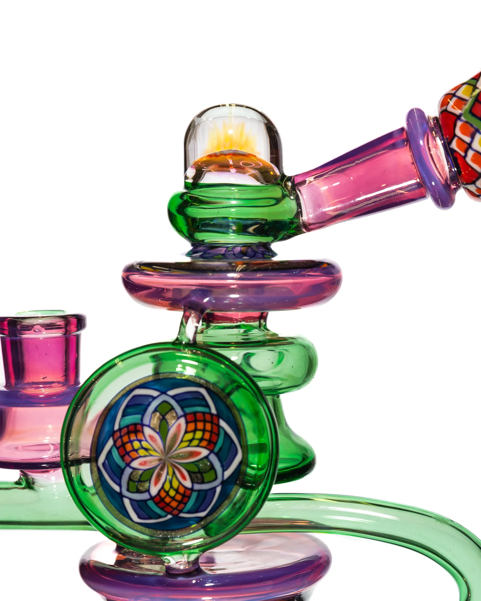 Freeek Glass- Single Uptake Terpcycler - Green & Purple - Image 6
