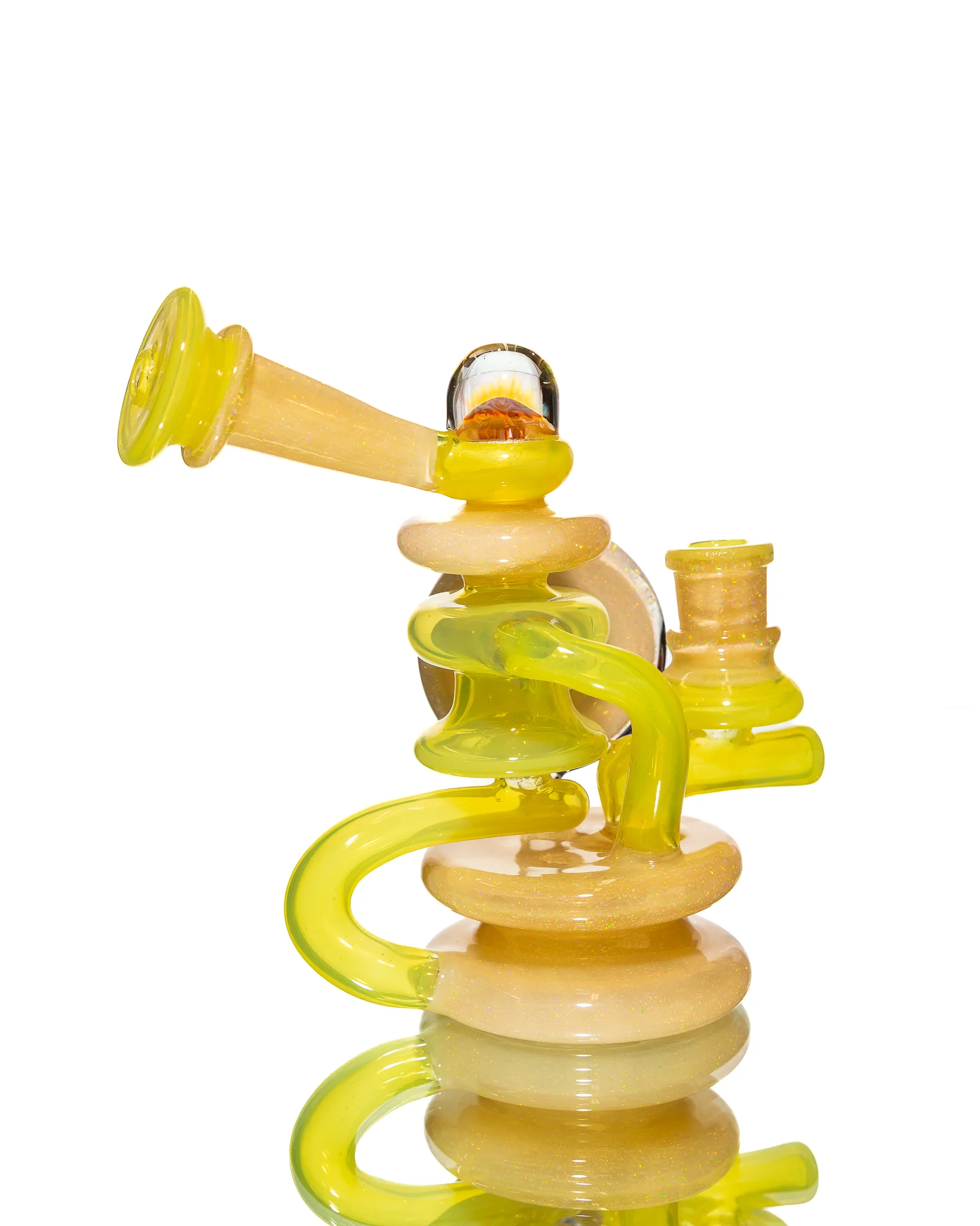 Freeek Glass - Single Uptake Terpcycler - Yellow & Tan - Image 3