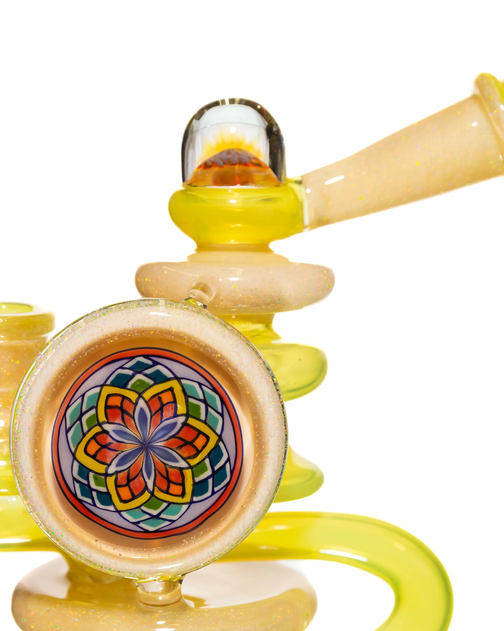 Freeek Glass - Single Uptake Terpcycler - Yellow & Tan - Image 5