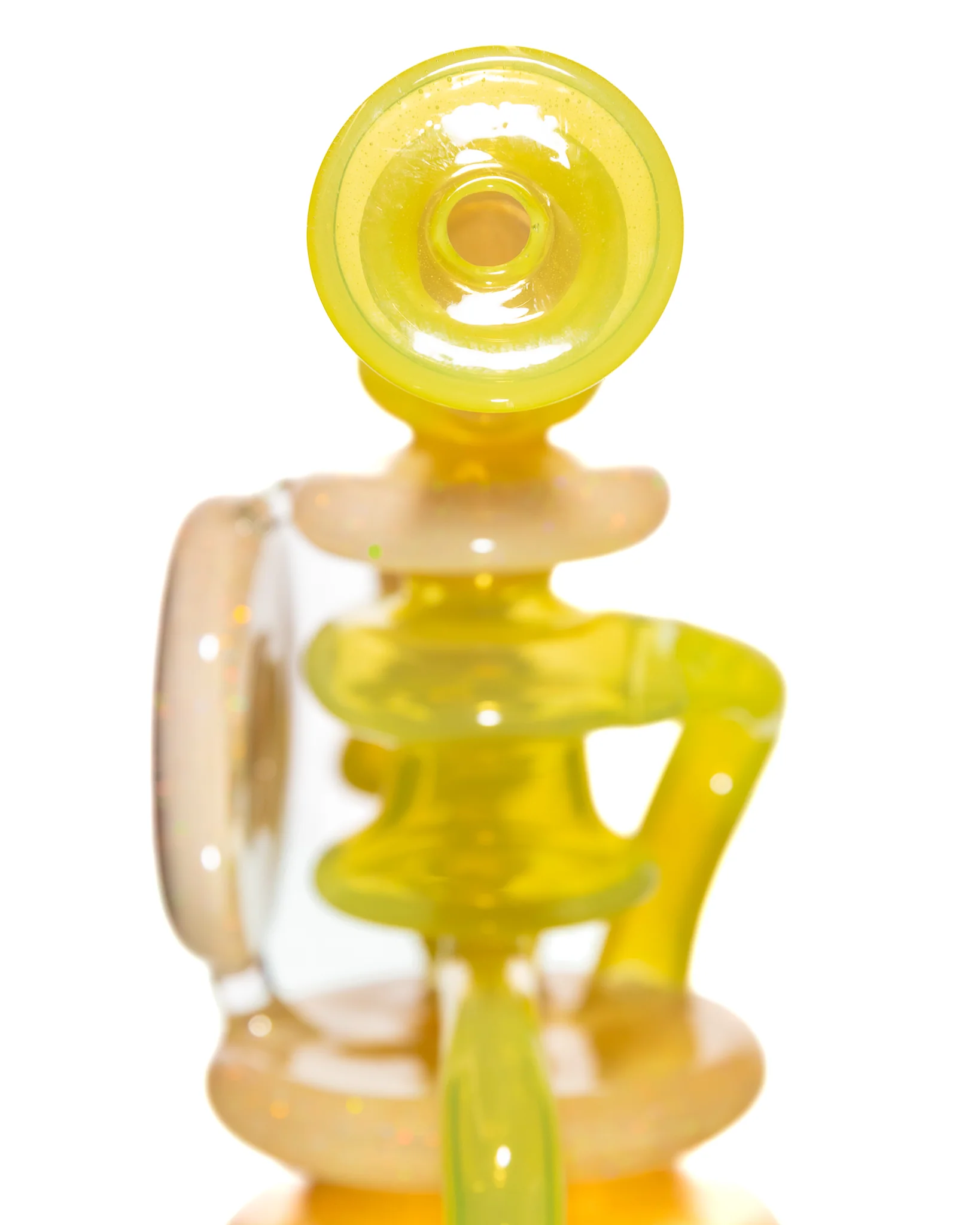 Freeek Glass - Single Uptake Terpcycler - Yellow & Tan - Image 6