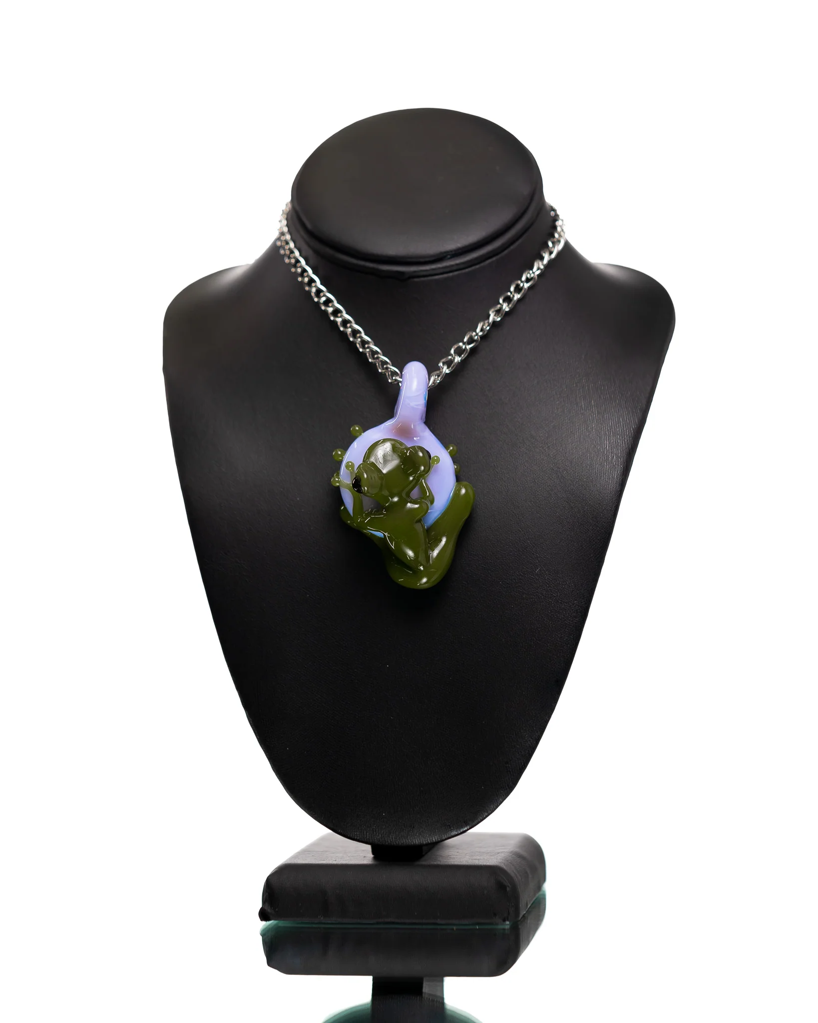 Stoney Chicken Glass - Frog Pendant - Pink (CFL)