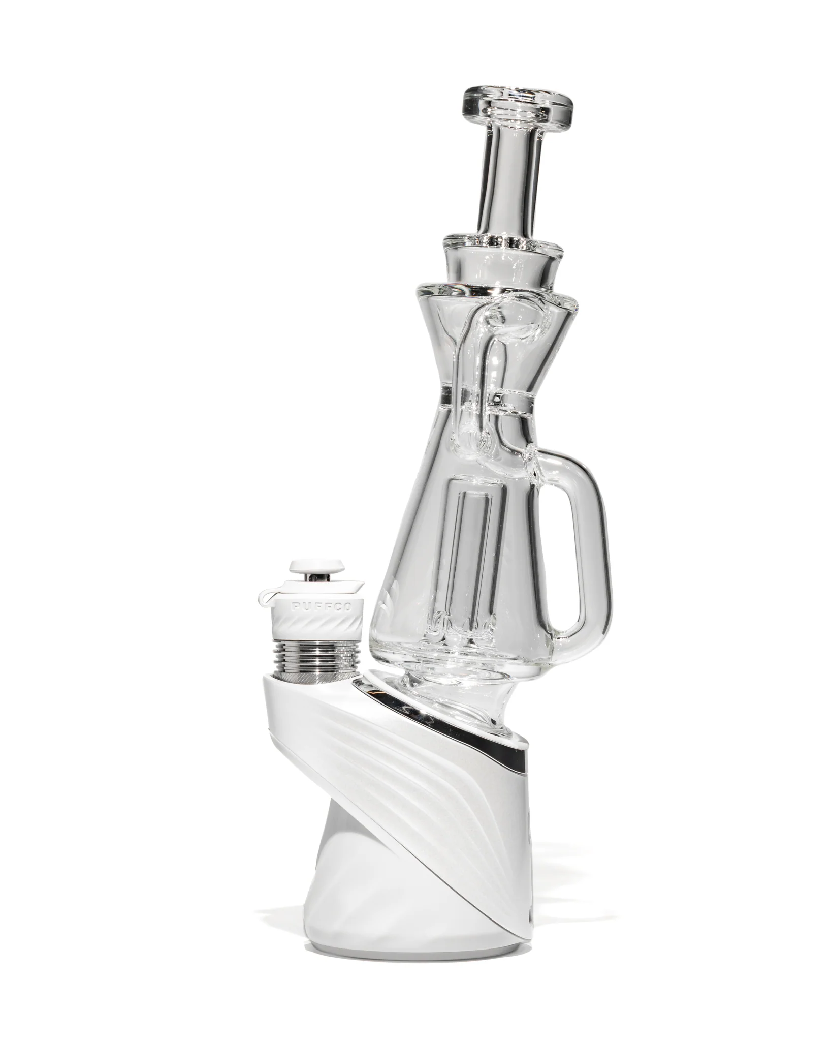 Greek Glass - Puffco Dual Uptake Recycler - Clear - Image 3