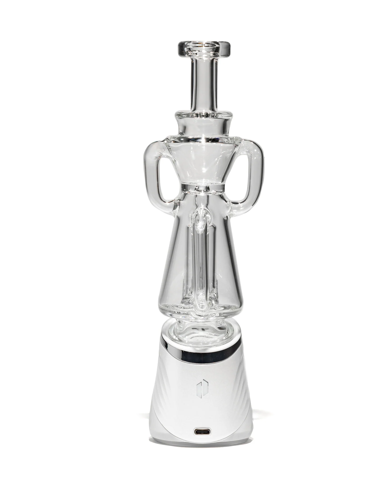 Greek Glass - Puffco Dual Uptake Recycler - Clear - Image 5