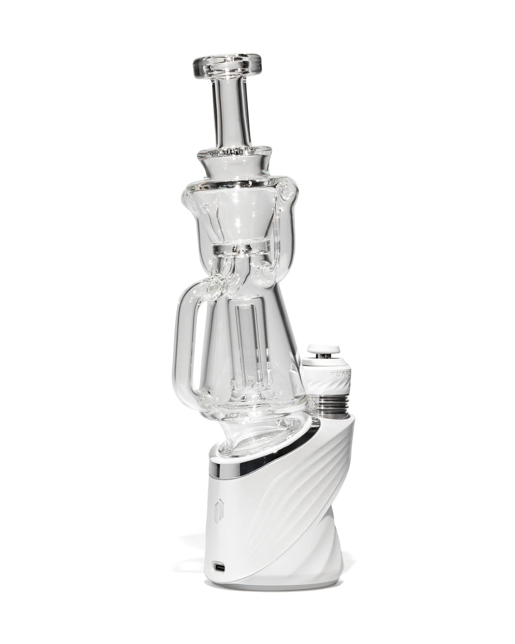 Greek Glass - Puffco Dual Uptake Recycler - Clear - Image 6