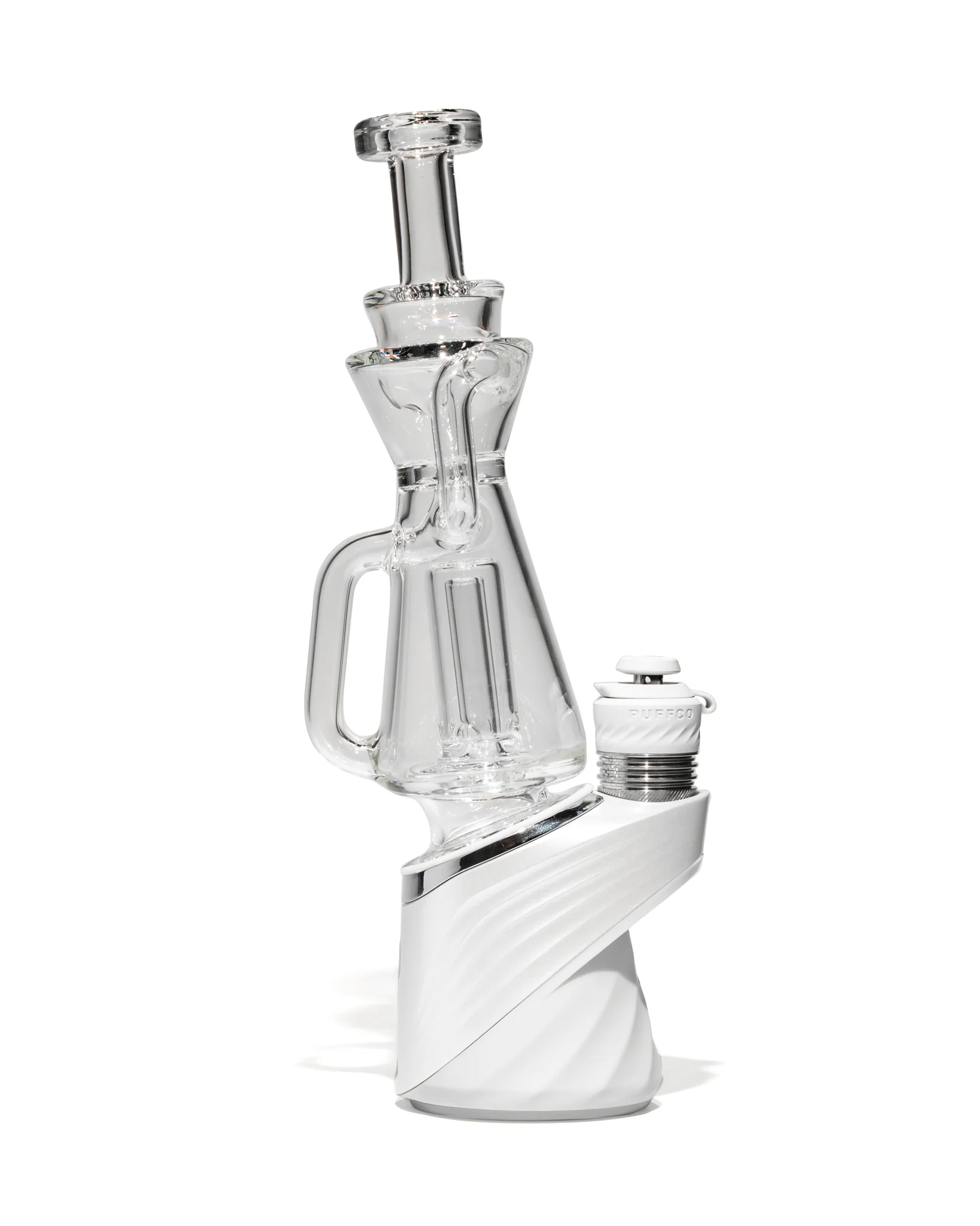 Greek Glass - Puffco Dual Uptake Recycler - Clear - Image 7