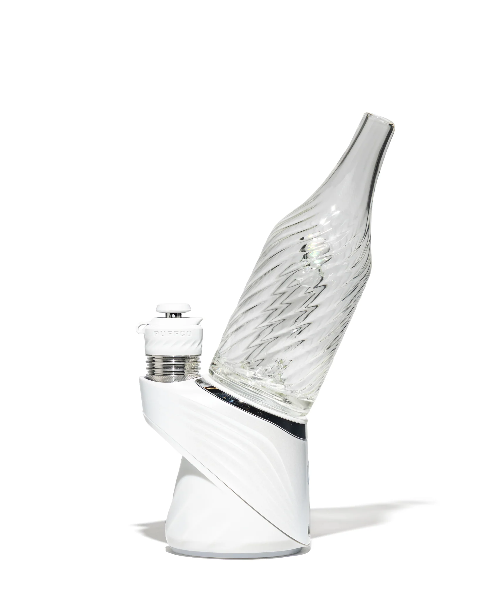 Greek Glass - Opal Scallop Puffco Attachment - Clear - Image 3