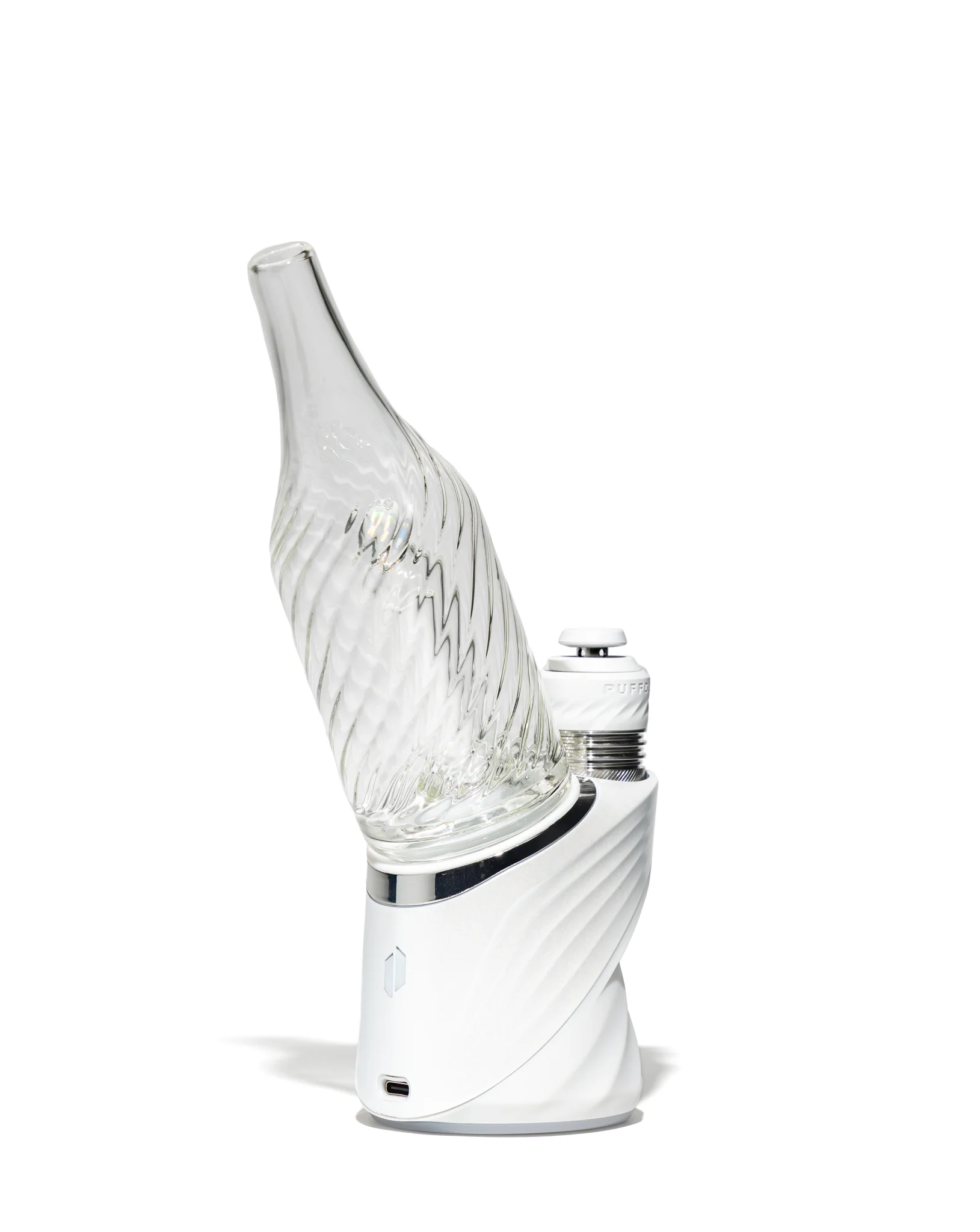 Greek Glass - Opal Scallop Puffco Attachment - Clear - Image 6