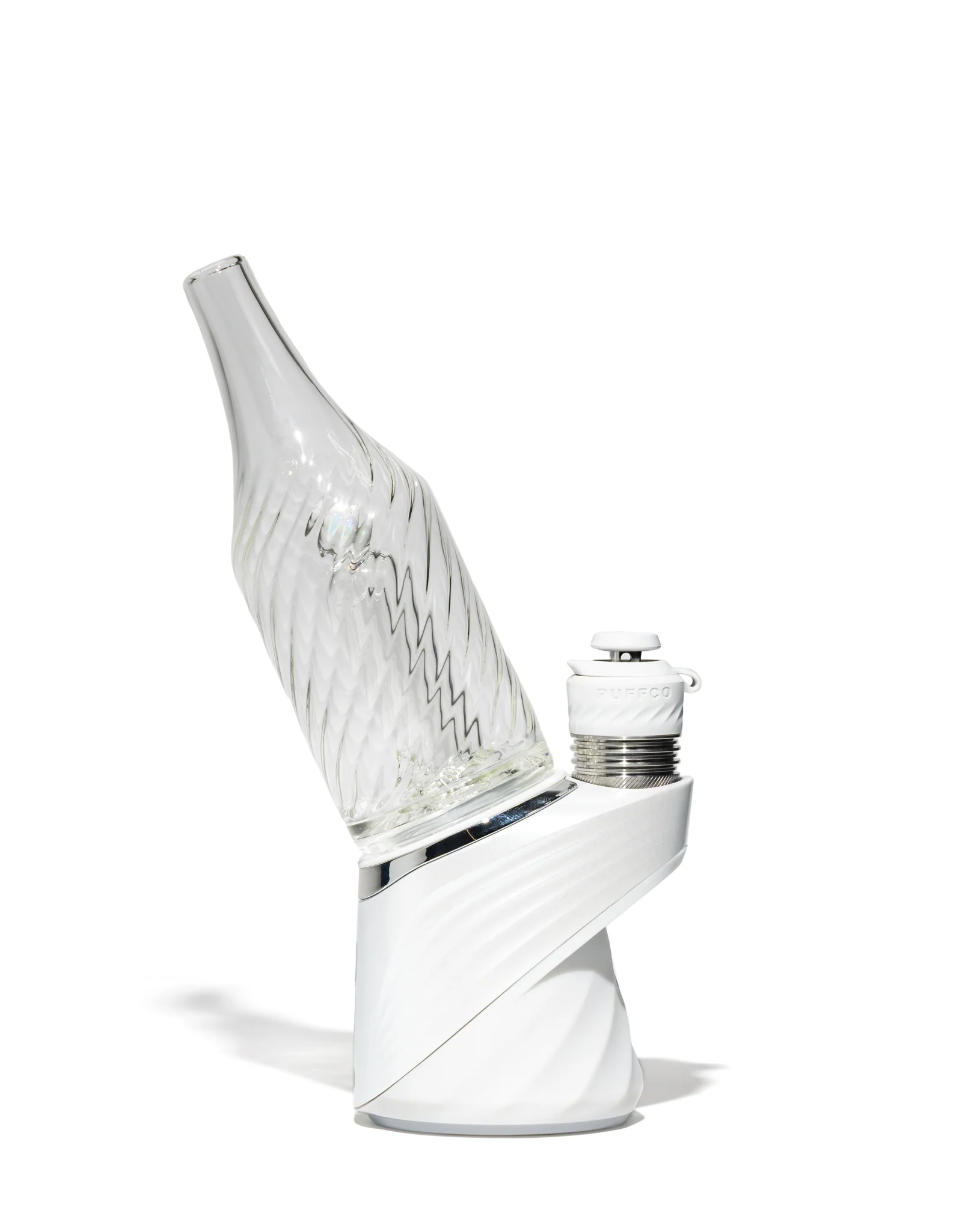 Greek Glass - Opal Scallop Puffco Attachment - Clear - Image 7