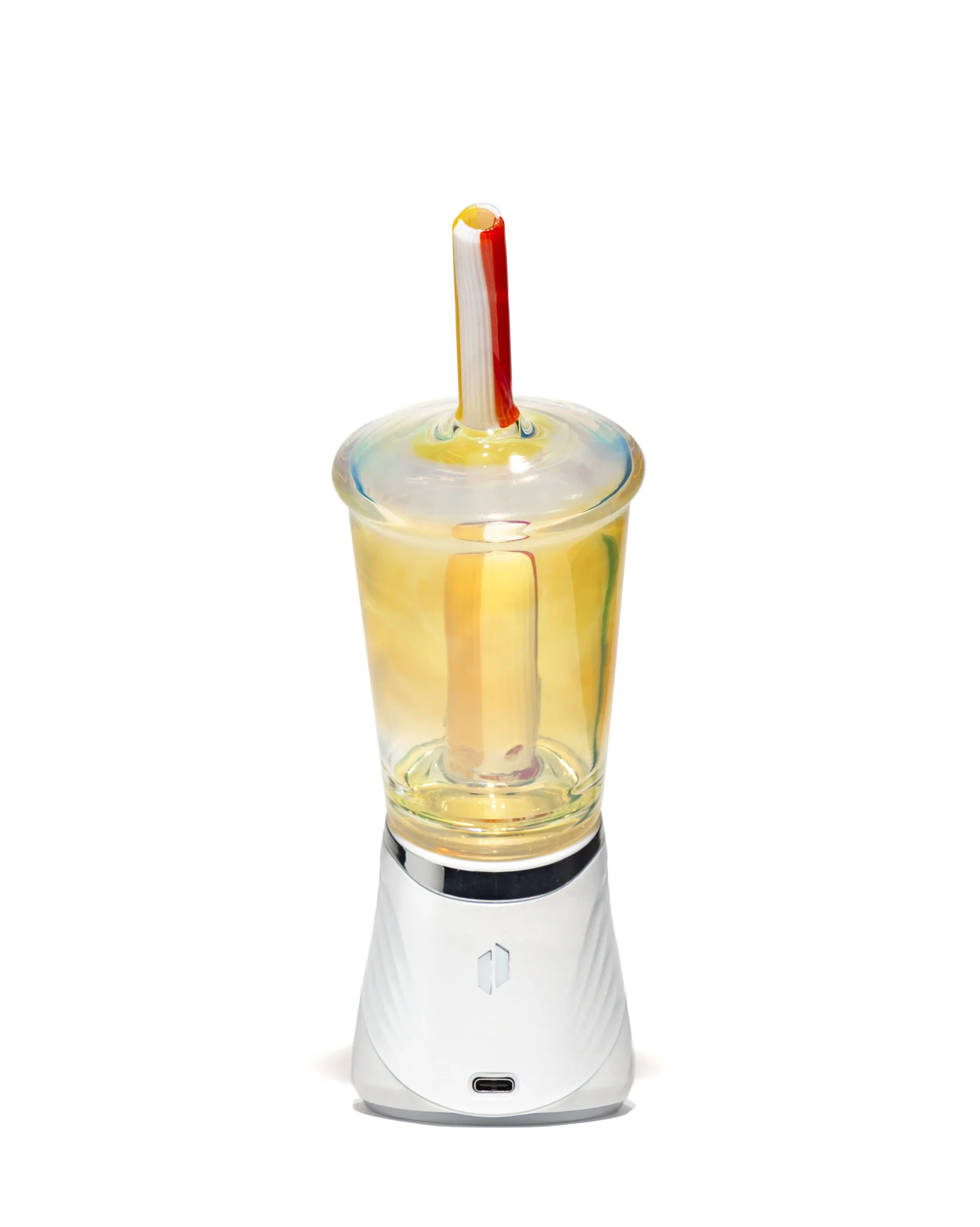 Greek Glass - Puffco Cup Attachment - Clear Silver Fume (Gas) - Image 5