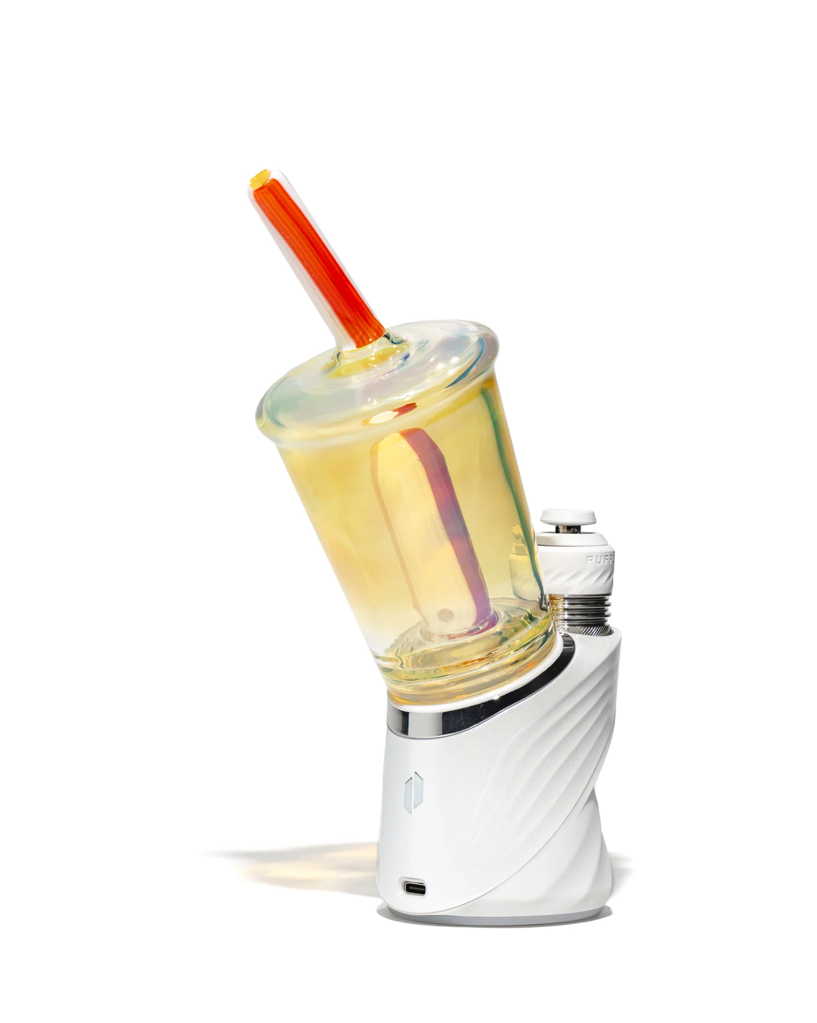 Greek Glass - Puffco Cup Attachment - Clear Silver Fume (Gas) - Image 6