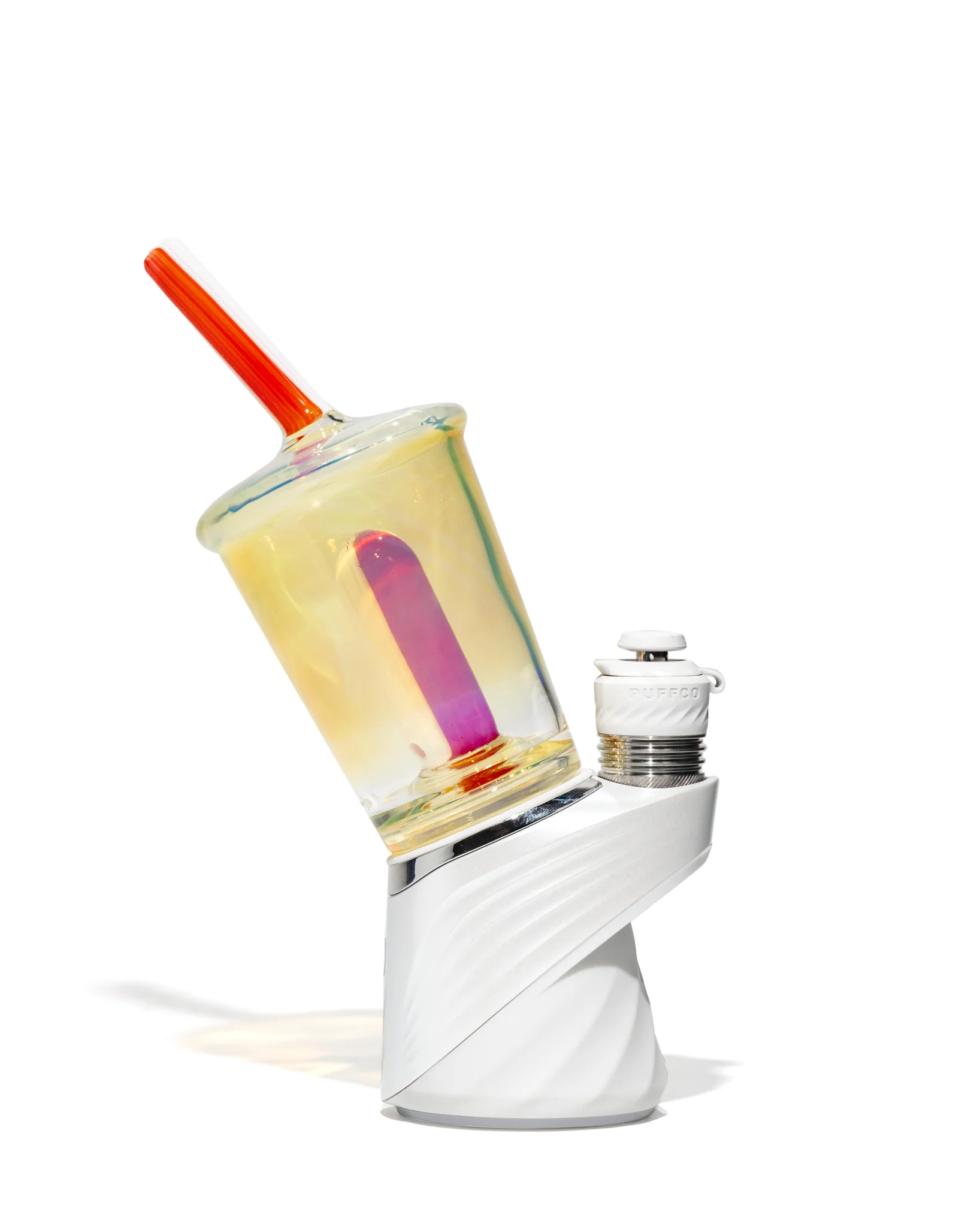 Greek Glass - Puffco Cup Attachment - Clear Silver Fume (Gas) - Image 7