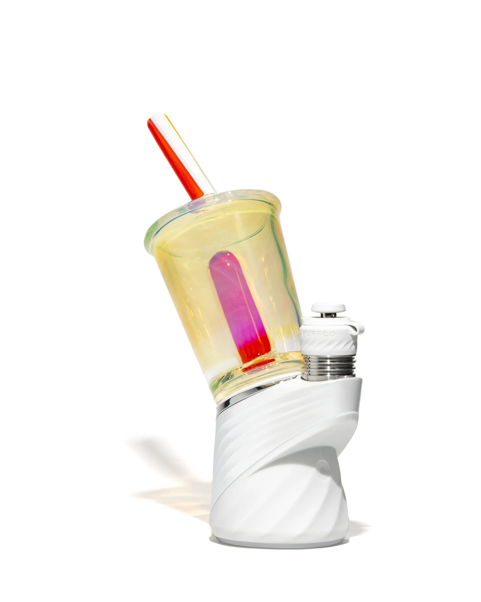 Greek Glass - Puffco Cup Attachment - Clear Silver Fume (Gas) - Image 8