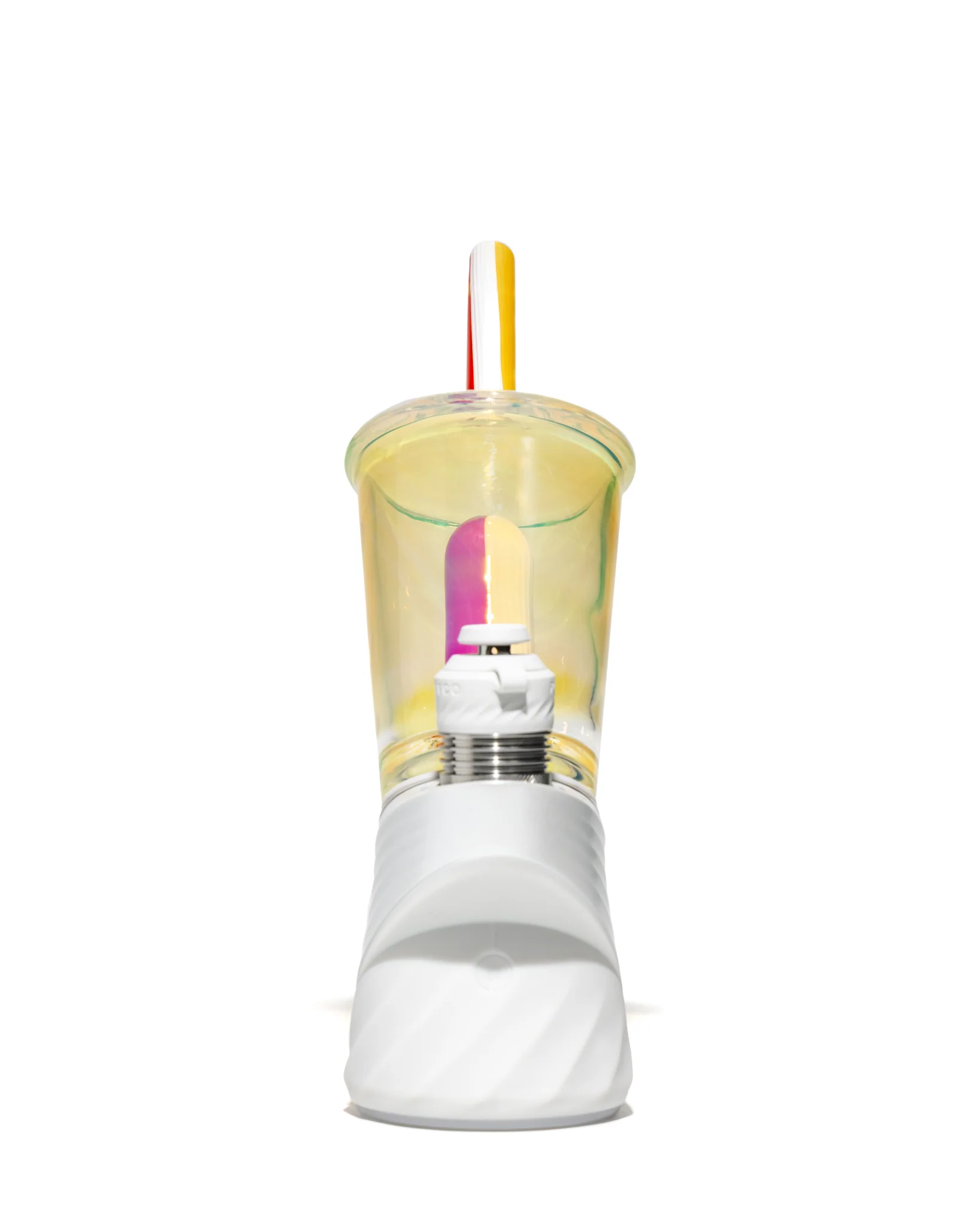 Greek Glass - Puffco Cup Attachment - Clear Silver Fume (Gas) - Image 9