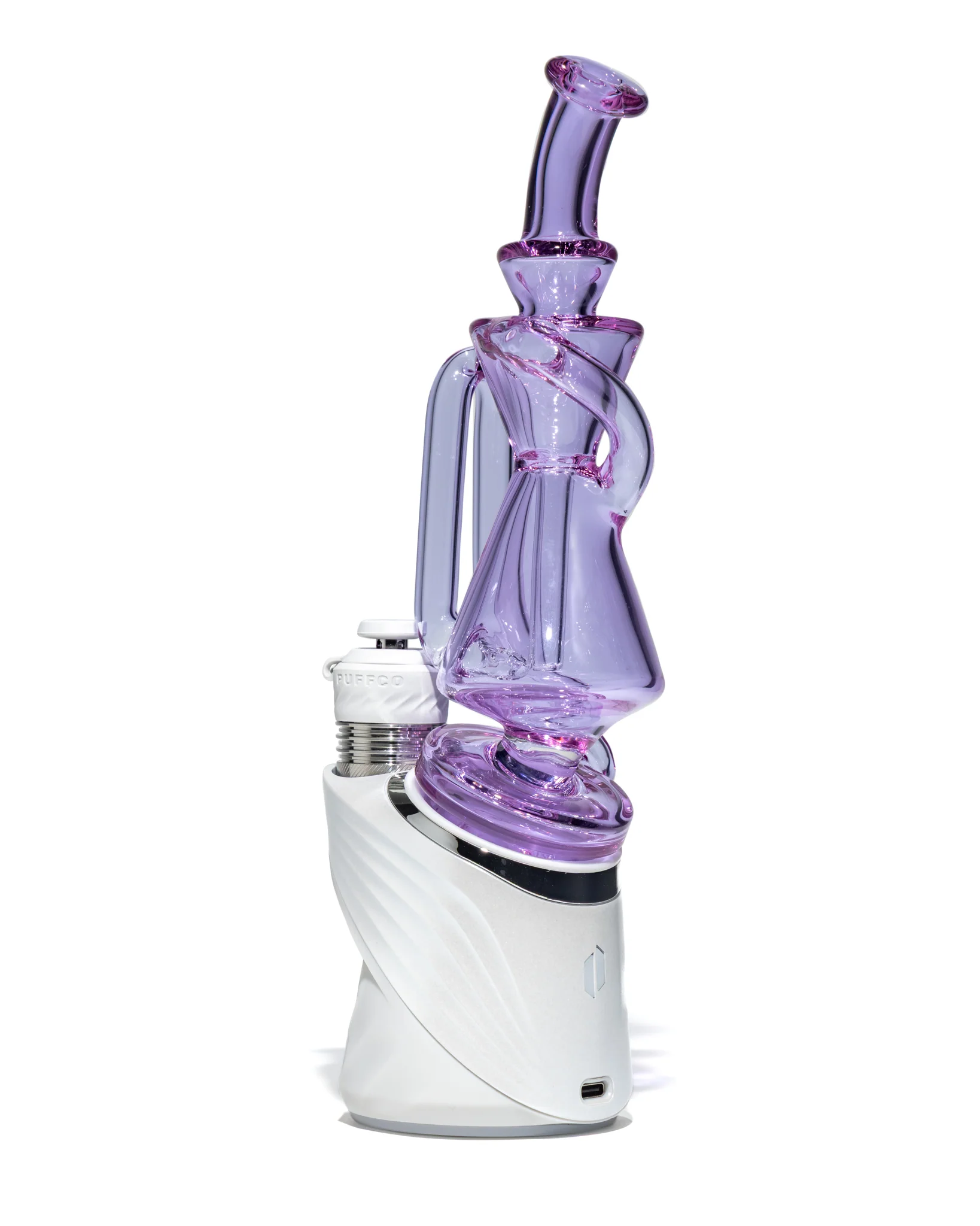 Greek Glass - Puffco Recycler Attachment - Purple (CFL) - Image 4