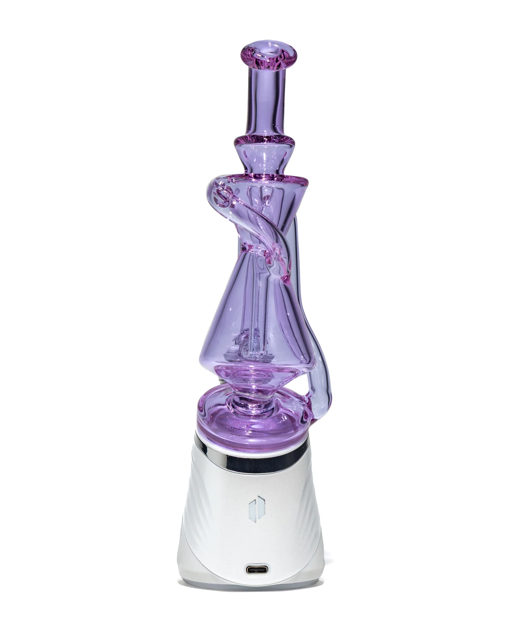 Greek Glass - Puffco Recycler Attachment - Purple (CFL) - Image 5