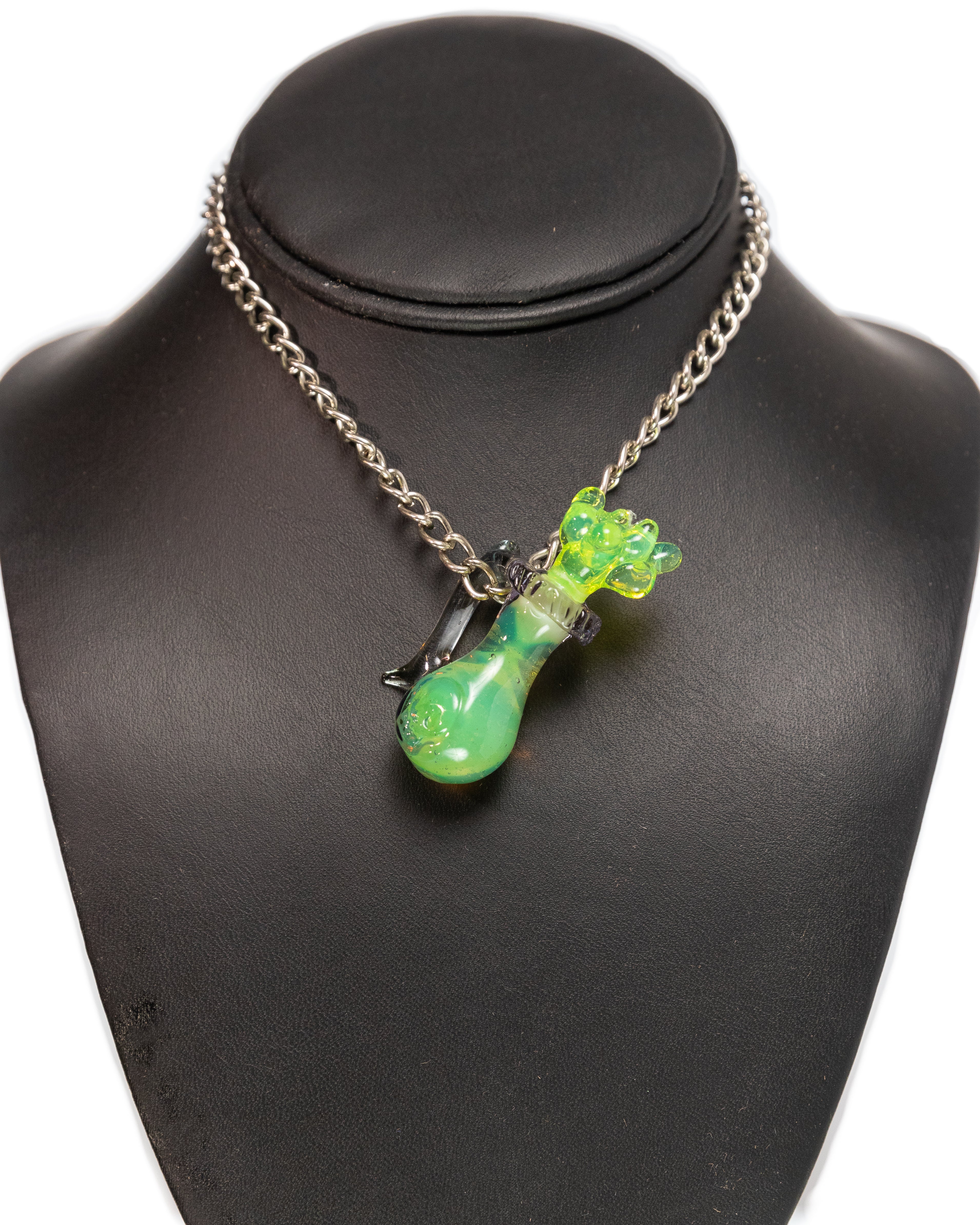 Hensley Glass - Potion Pendant - Lime Green - Image 2