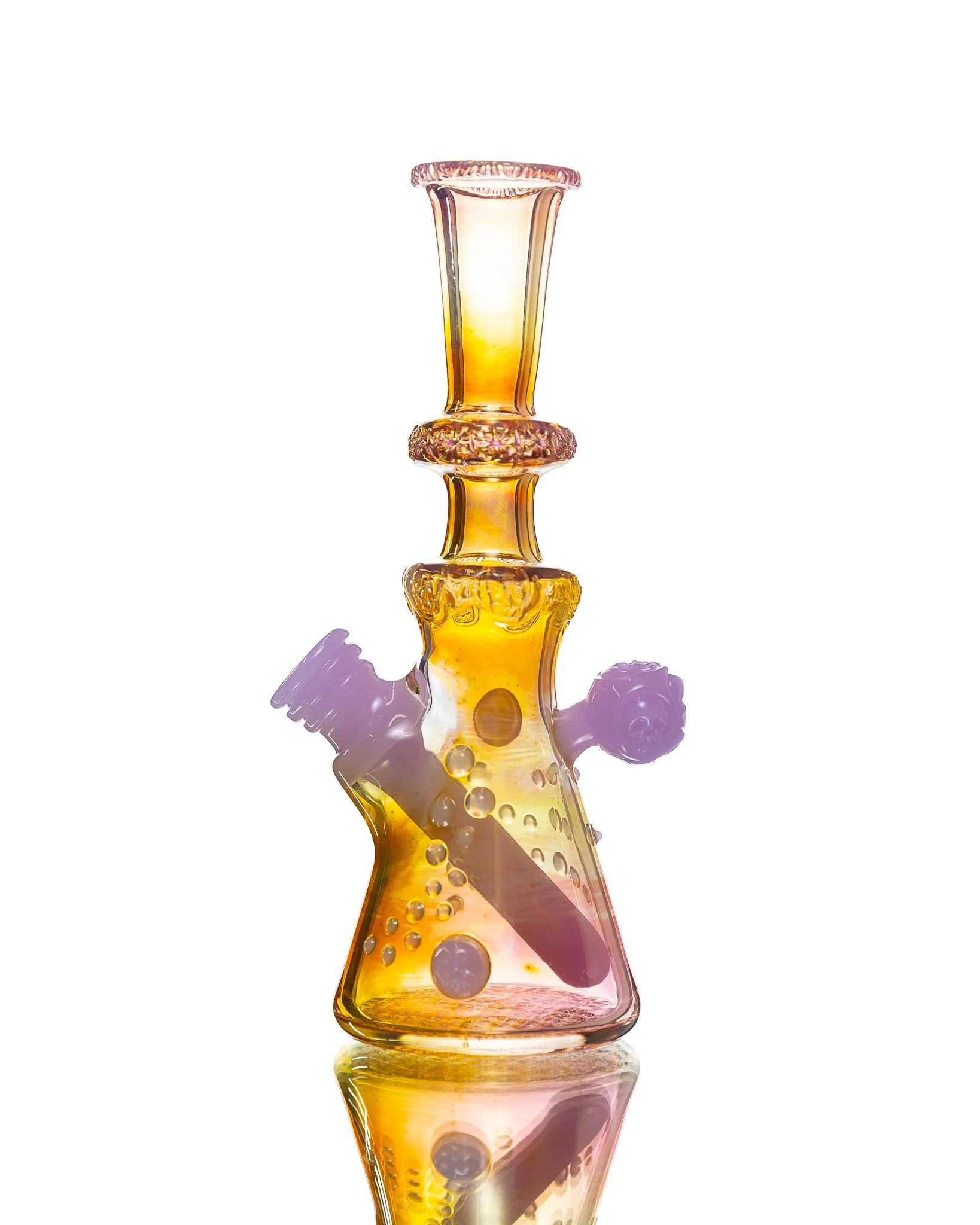 Hensley Glass - Poison Bottle Jammer - Orange & Purple