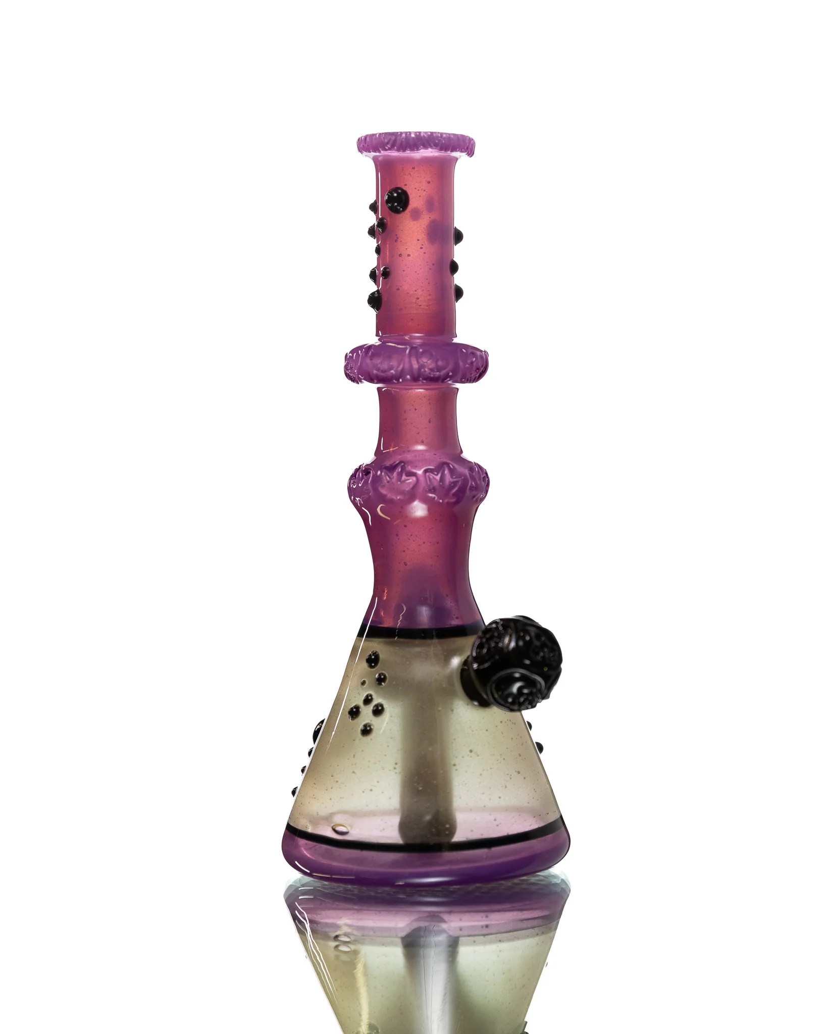 Hensley Glass - Poison Bottle Jammer - Purple, White & Black - Image 3