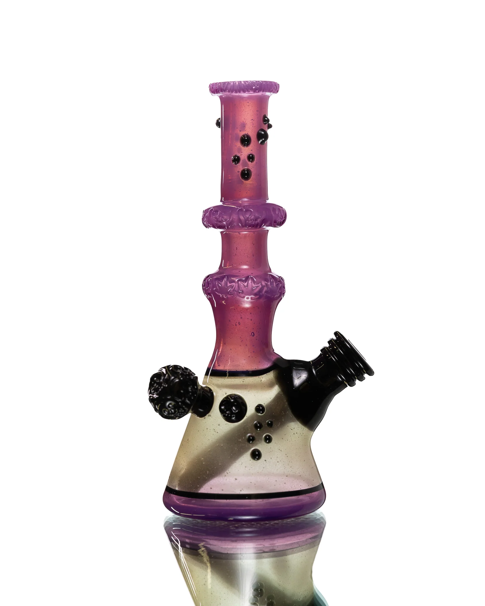 Hensley Glass - Poison Bottle Jammer - Purple, White & Black - Image 4