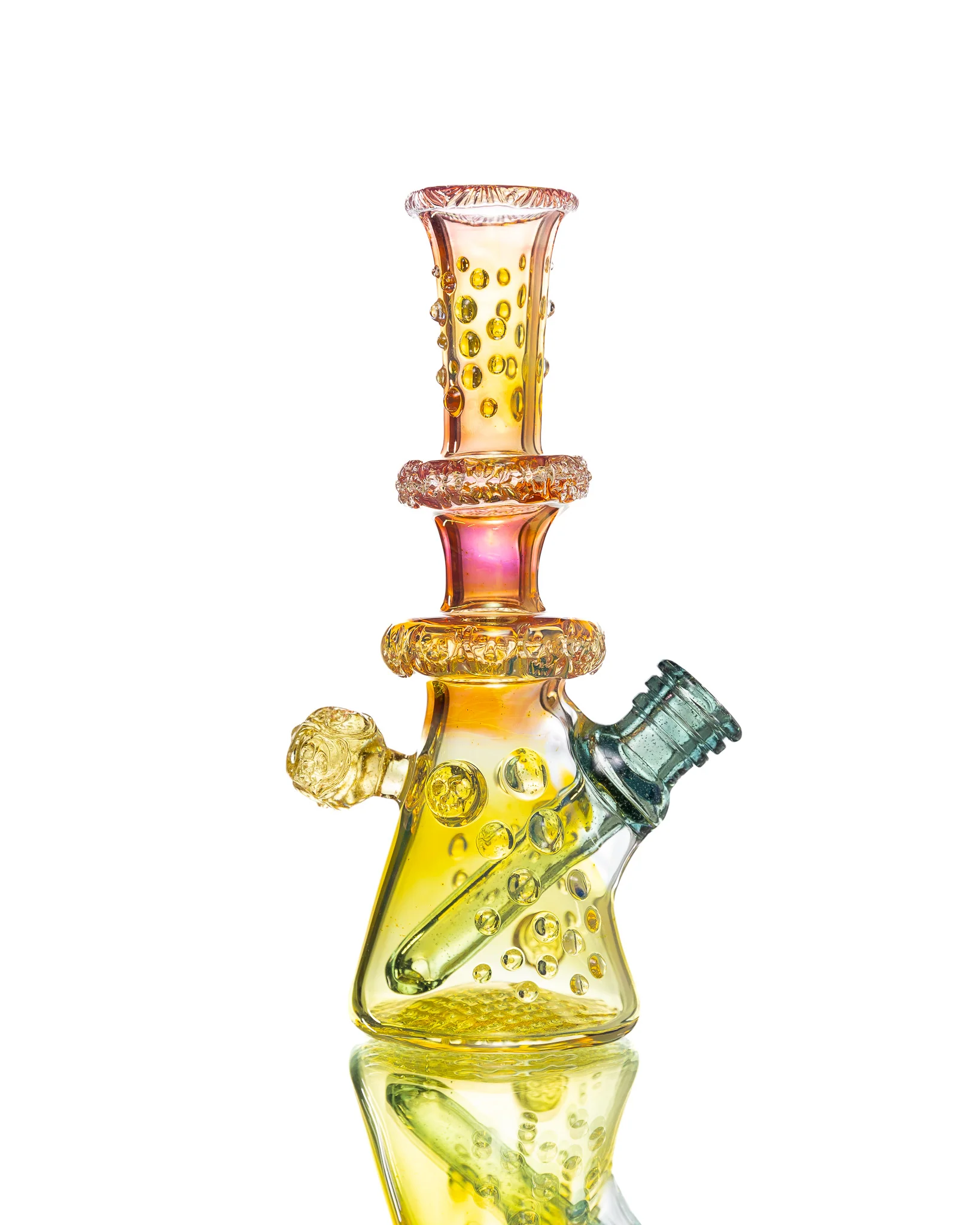 Hensley Glass - Poison Bottle Jammer - Yellow, Pink & Blue - Image 3